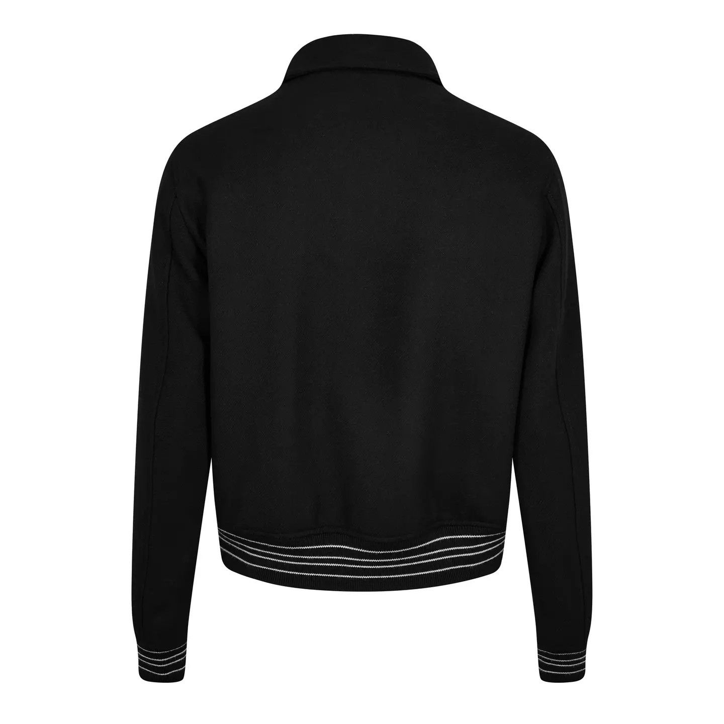 Amiri o1g2r1mq0426 Bones Wool Varsity Jacket in Black Size US XL / EU 56 / 4 - 2 Thumbnail