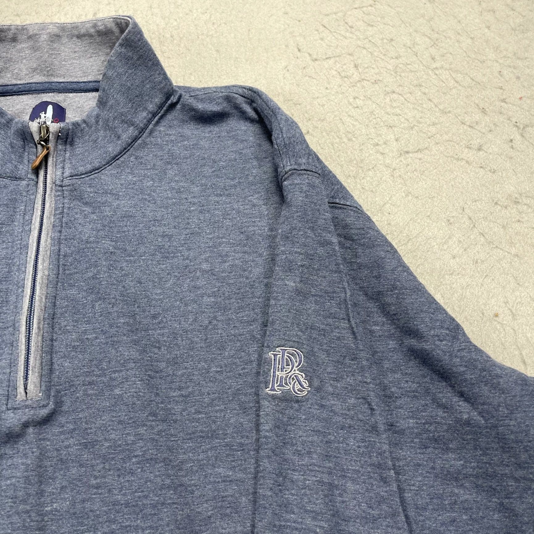 johnnie-O johnnie-O Sweater Mens 4XL Blue Sully 1/4 Quarter Zip Mock Neck Golf Park Ridge Shirt Mens Blue 4XL Pullover Size US XXL / EU 58 / 5 - 3 Thumbnail