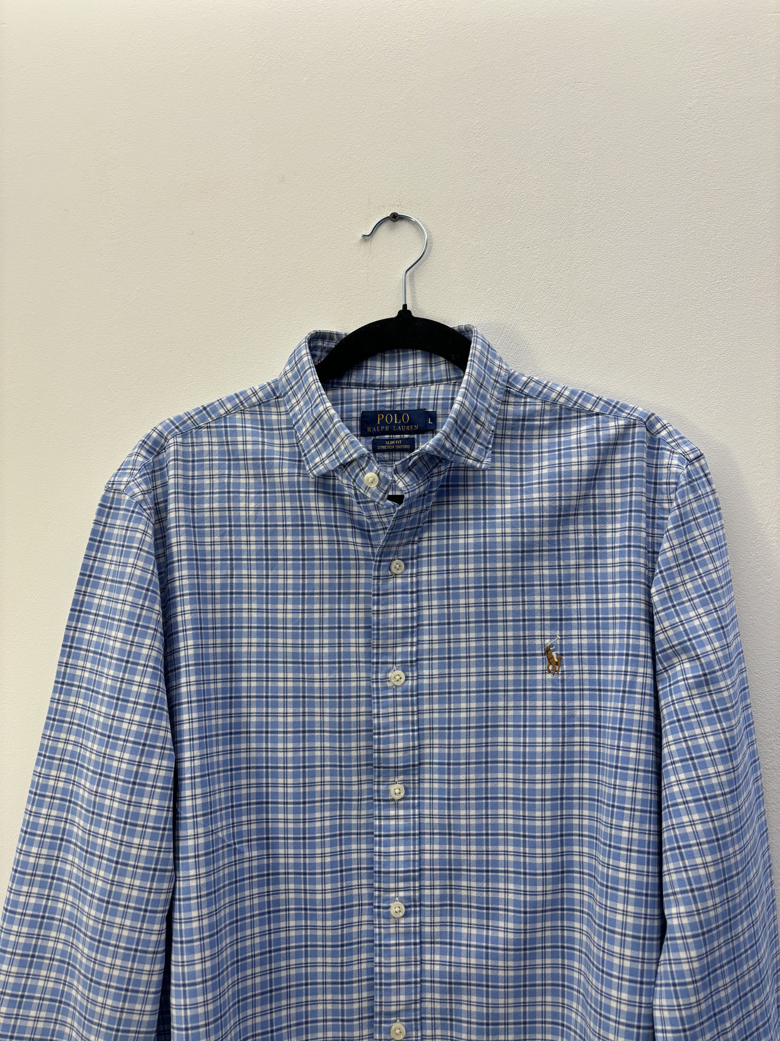 Polo Ralph Lauren × Ralph Lauren Vintage Polo Ralph Lauren Chested Blue Shirt Size US L / EU 52-54 / 3 - 2 Thumbnail