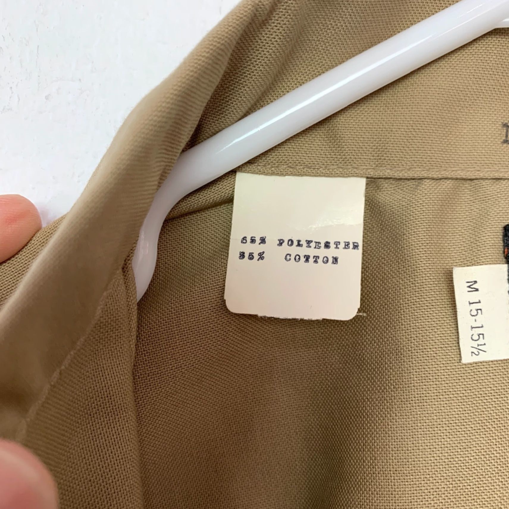 Lee VINTAGE Lee Prest Deadstock Short Sleeve Khaki Work Shirt Medium 15 15 1/2 M Mens Size US M / EU 48-50 / 2 - 4 Thumbnail