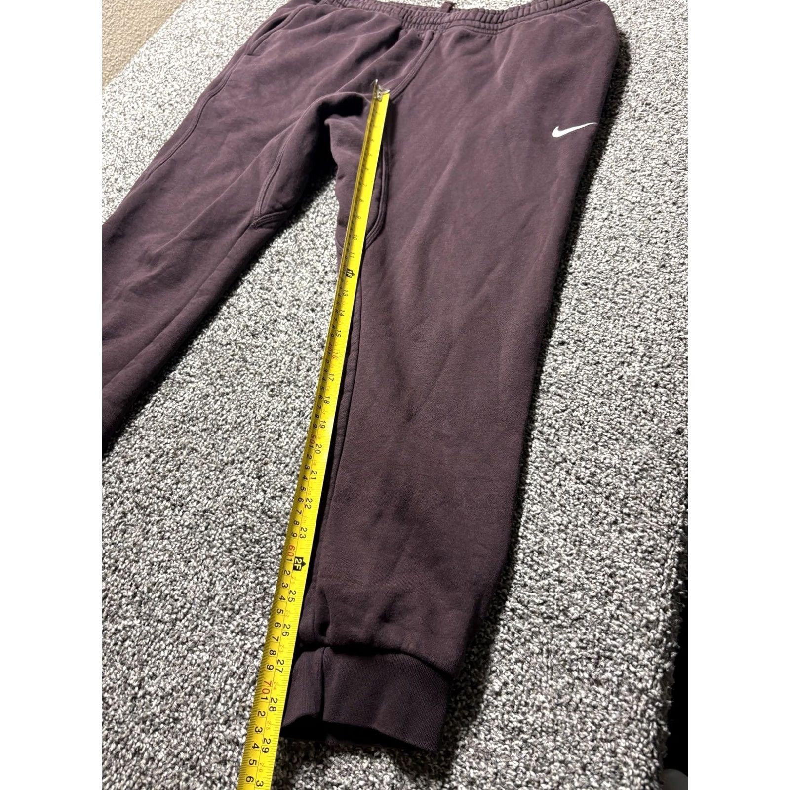 Nike Nike Club Fleece Jogger Pants Mens XL Red Maroon Taper Lined Workout Size US 36 / EU 52 - 5 Thumbnail