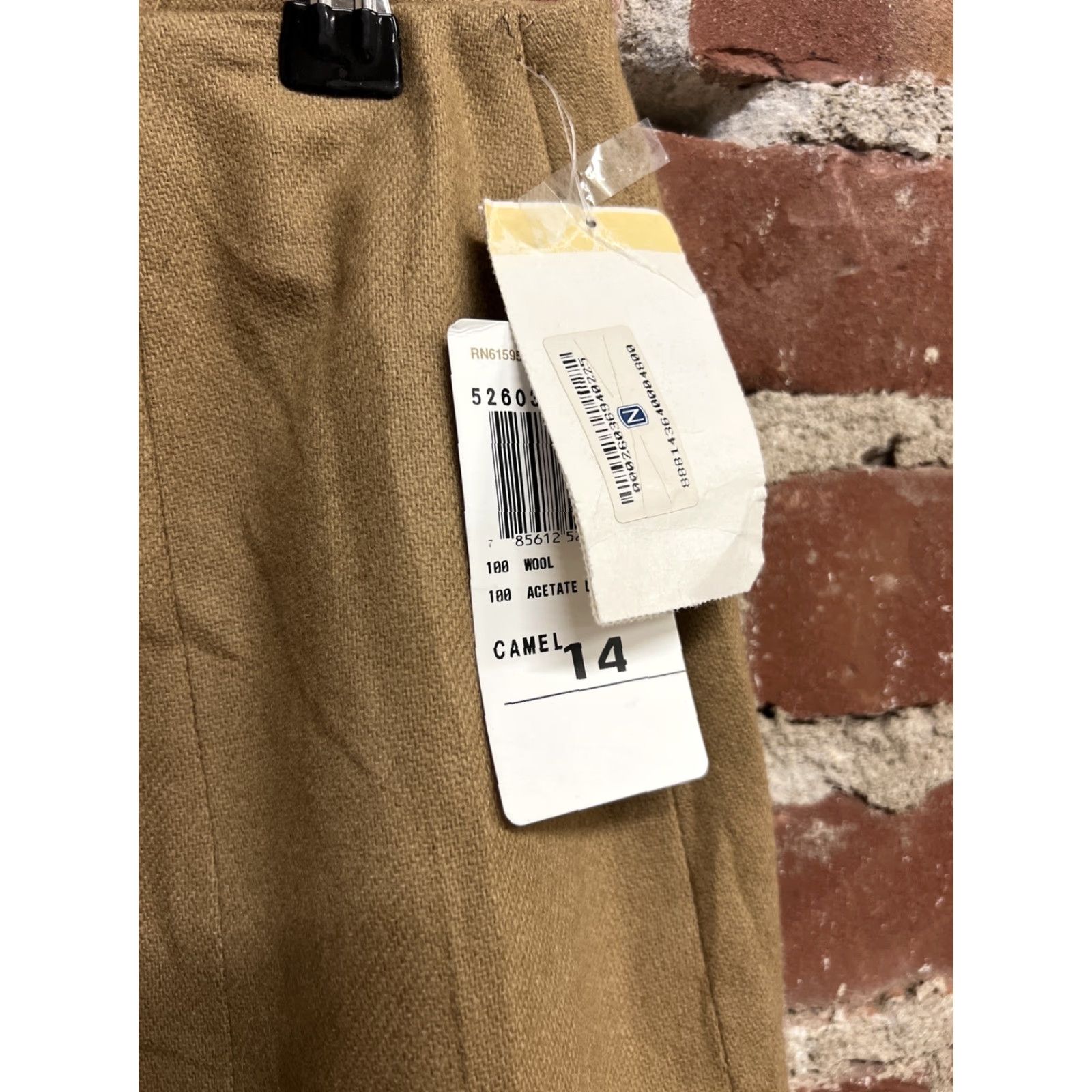 Vintage VINTAGE KGR Wool Beige NWT Skirt 14 Womens Short Mini Plaid Fringe Wool Skirt Womens 14 Beige NWT Vintage Skirt Size 36" / US 14 / IT 50 - 3 Thumbnail