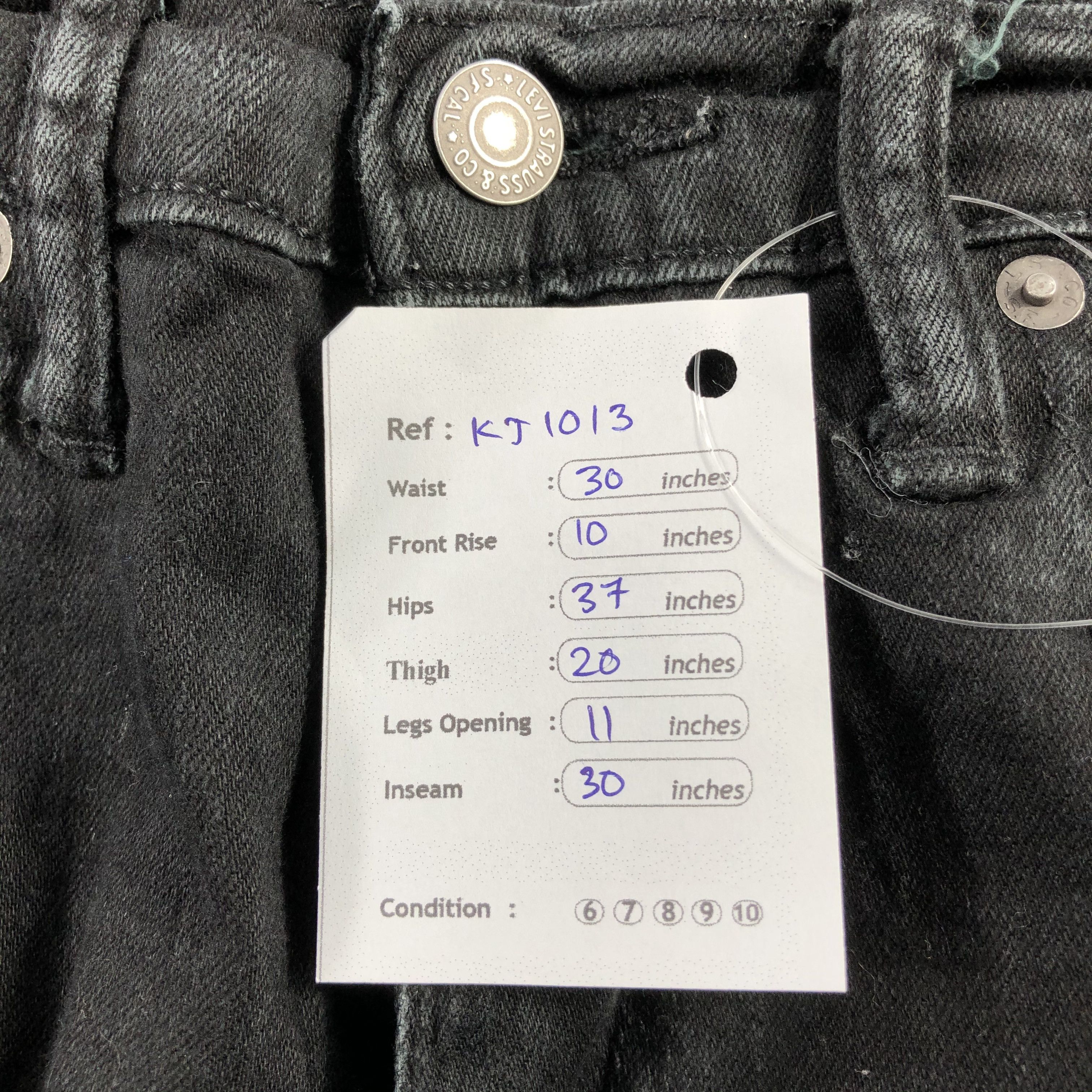 Levi's Levis 512 Jeans Faded Black Denim KJ1013 Size US 30 / EU 46 - 15 Thumbnail