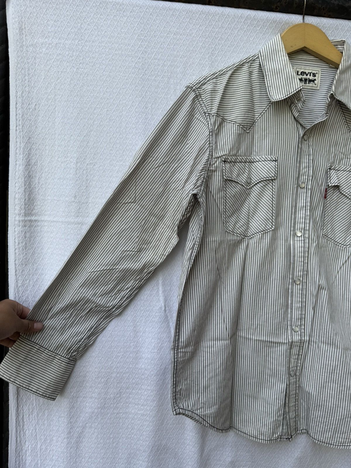 Levi's Levis striped button stone shirt Size US L / EU 52-54 / 3 - 5 Thumbnail