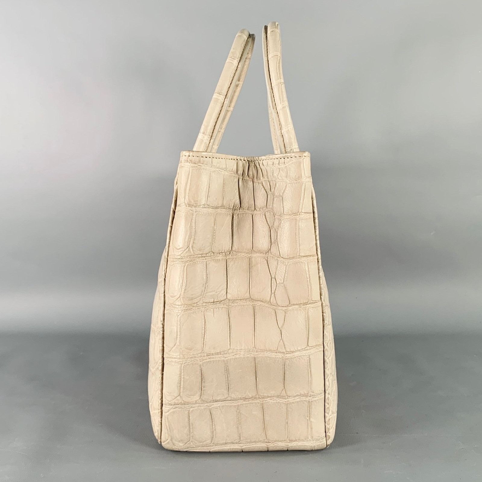 Other GIOSA Grey Crocodile Leather Tote Handbag Size ONE SIZE - 4 Thumbnail