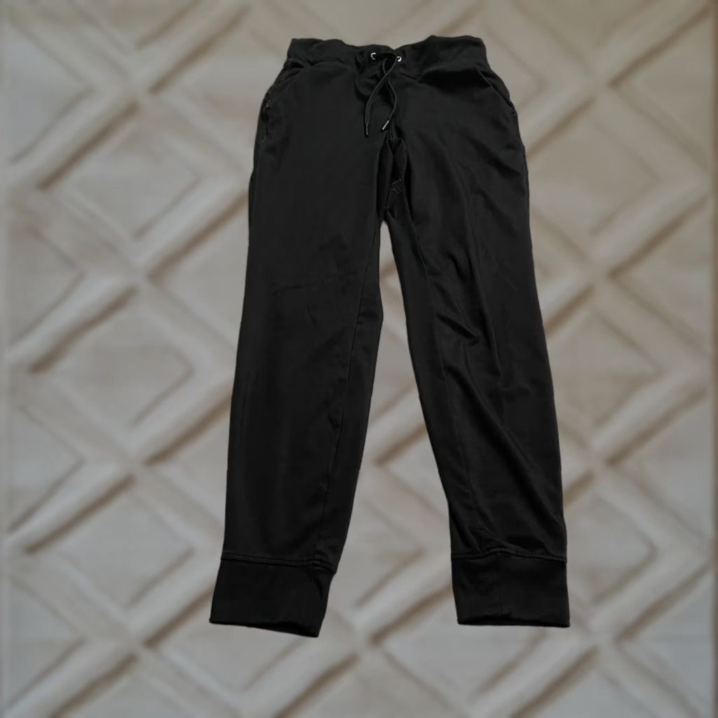 Vintage 90 Degrees By Reflex Sweatpants Women XS Black Drawstring Tapered 26x27.5 Size 26" / US 2 / IT 38 - 1 Thumbnail