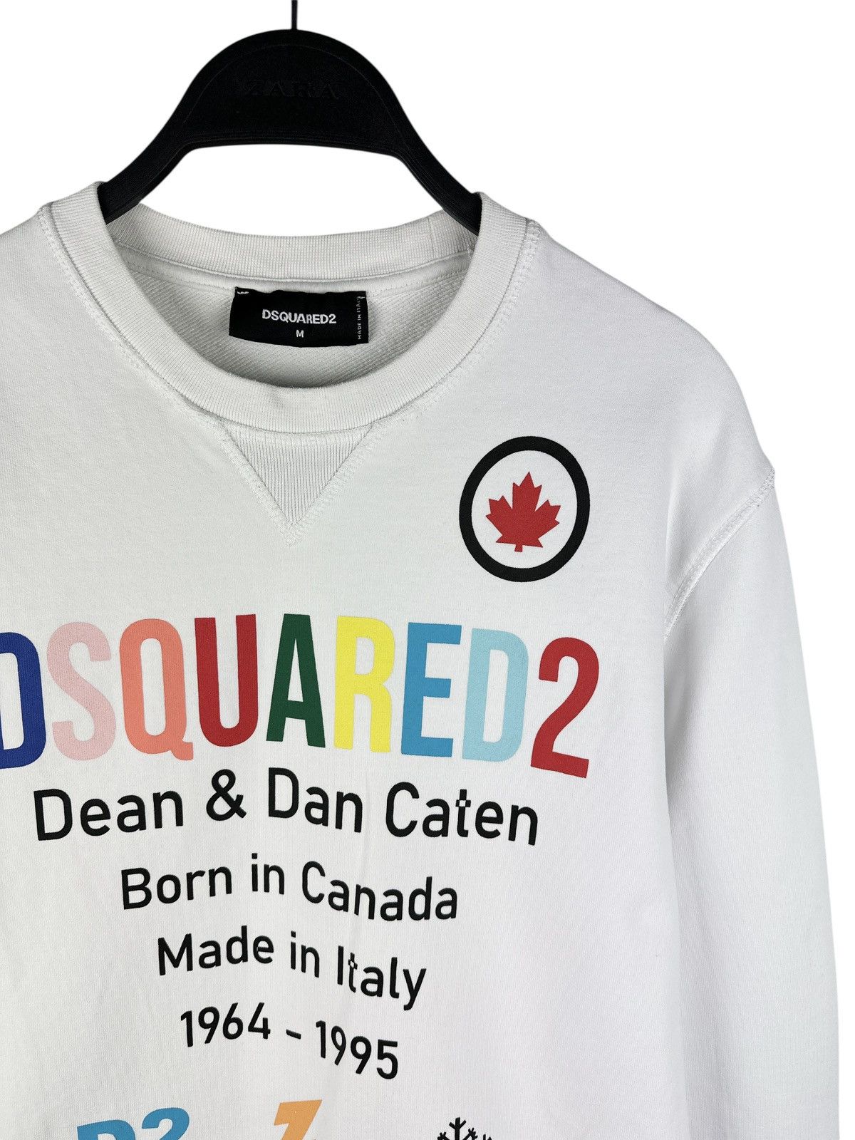 Dsquared2 Dsquared2 Men’s Rainbow Caten White Sweatshirt Graphic Print Size US M / EU 48-50 / 2 - 3 Thumbnail