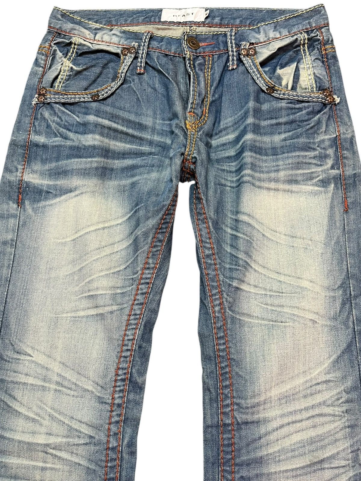 Beauty Beast Vintage Beast Whiskers Wrinkles Denim Size US 31 - 3 Thumbnail