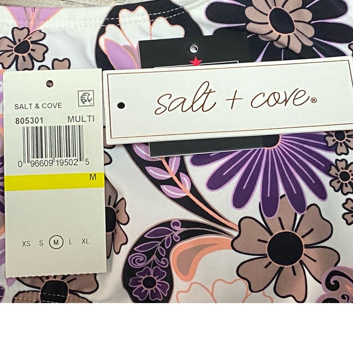 Other SALT + COVE Printed One-Shoulder Side-Shirred Bikini Top M Size M / US 6-8 / IT 42-44 - 5 Thumbnail