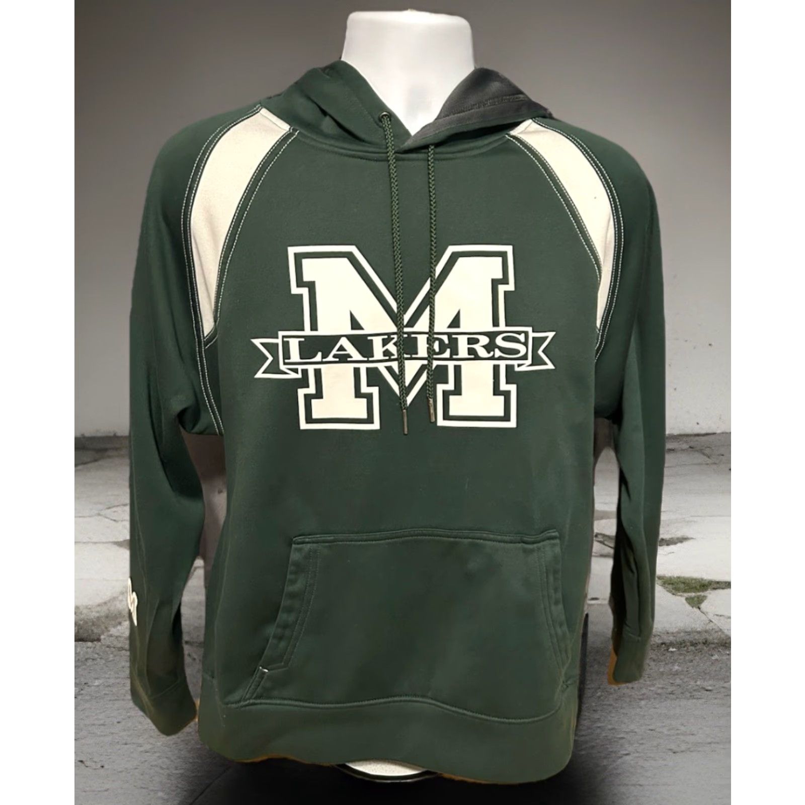 KangaROOS VINTAGE Mercyhurst University Hoodie Adult Small Green Drawstrings Kangaroo Pocket Size US S / EU 44-46 / 1 - 6 Thumbnail