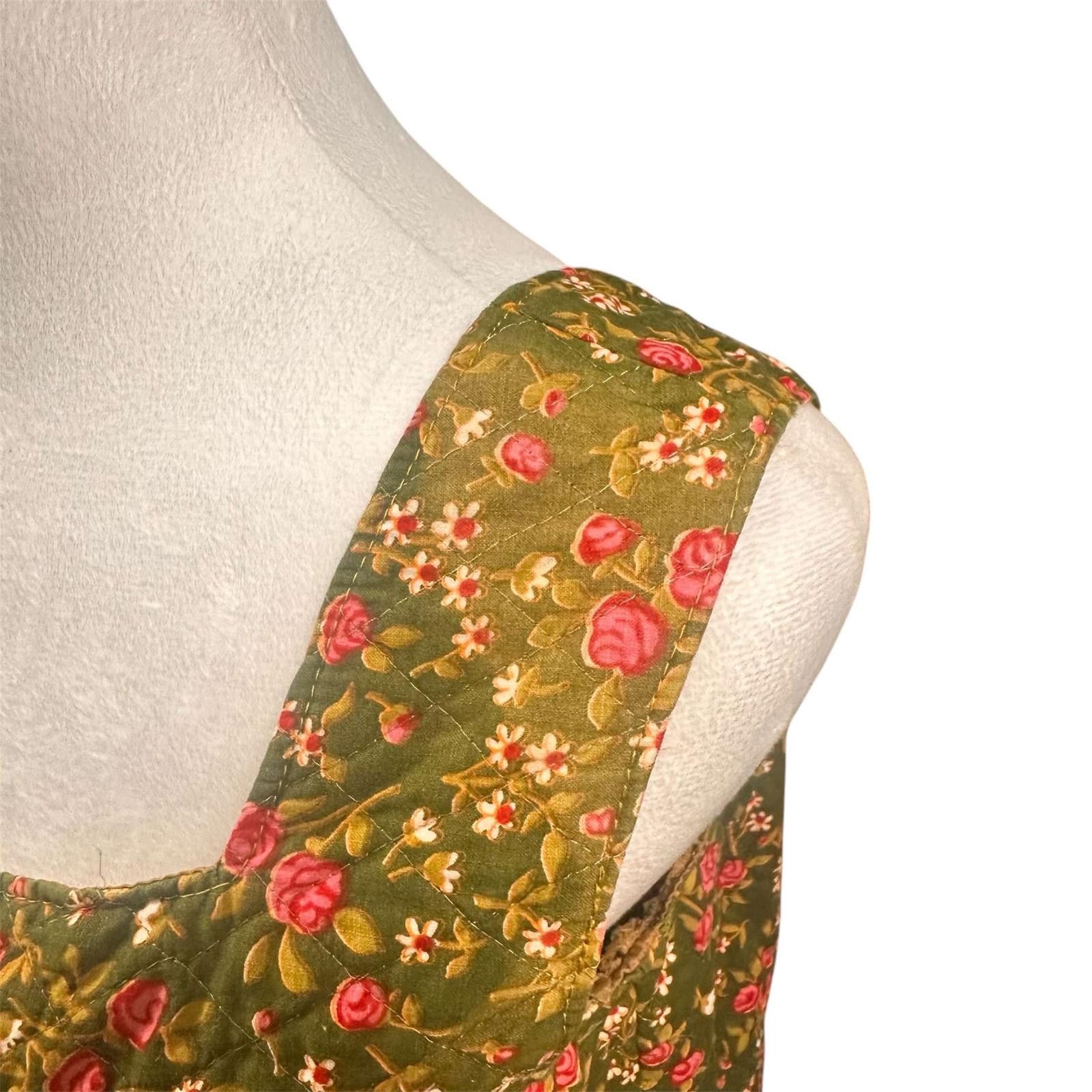 Handmade Vintage Handmade Flower Print Puffy Blanket Dress Size L / US 10 / IT 46 - 2 Thumbnail