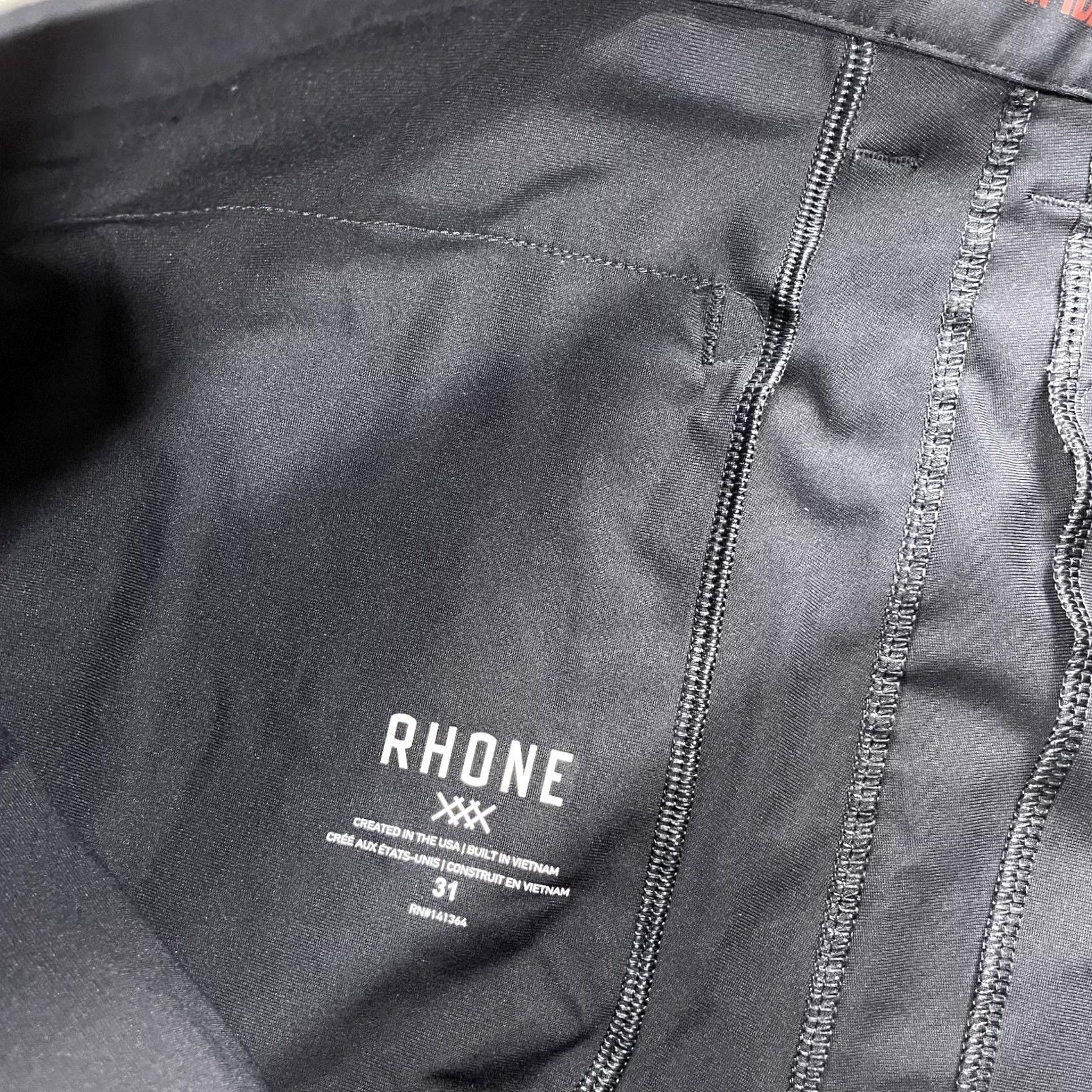 Rhone Rhone Mens Pants 31x29 Slim Black Chino Zip Ankle Tapered City Preppy Sports Pants Size US 31 - 5 Thumbnail