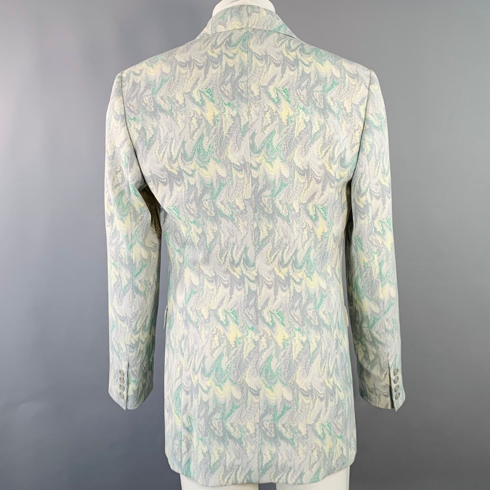Alexander McQueen ALEXANDER MCQUEEN Grey Polyester Notch Lapel Sport Coat Size 40R - 4 Thumbnail