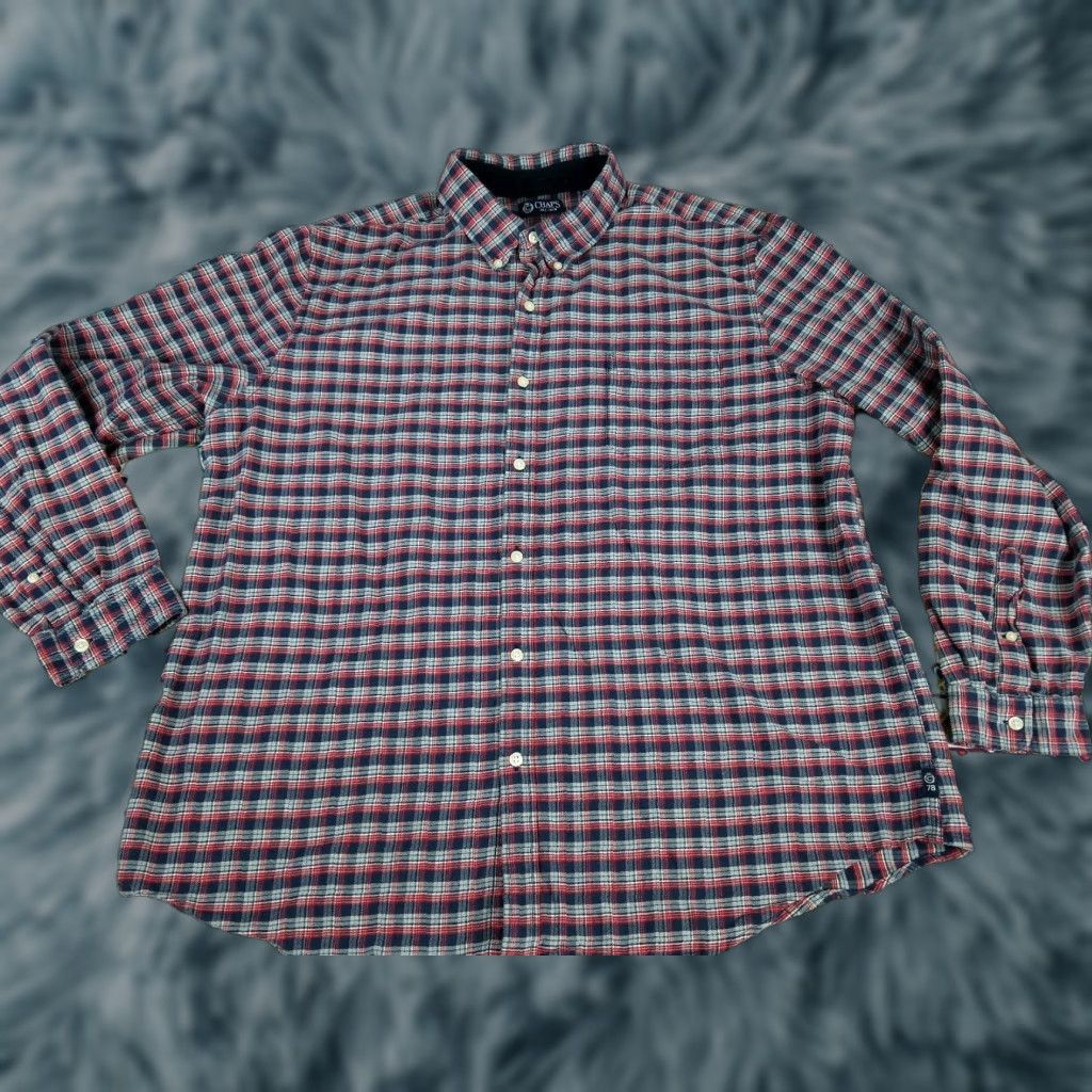 Chaps VINTAGE Chaps Ralph Lauren Polo Shirt Long Sleeve Button Up 2XL Red Checkered Mens Size US XXL / EU 58 / 5 - 1 Thumbnail