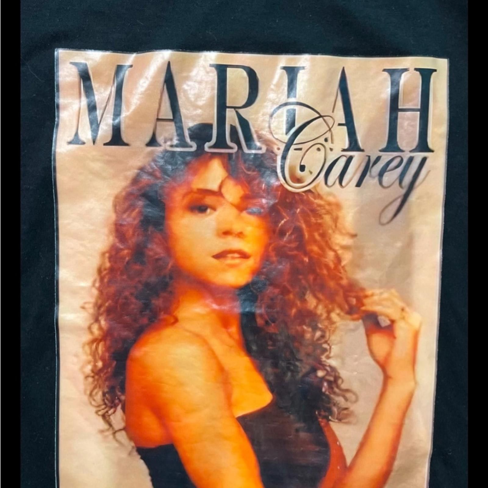 Designer Y2K Mariah Carey Graphic Tee Black Retro Pop Shirt Large Size US L / EU 52-54 / 3 - 2 Thumbnail