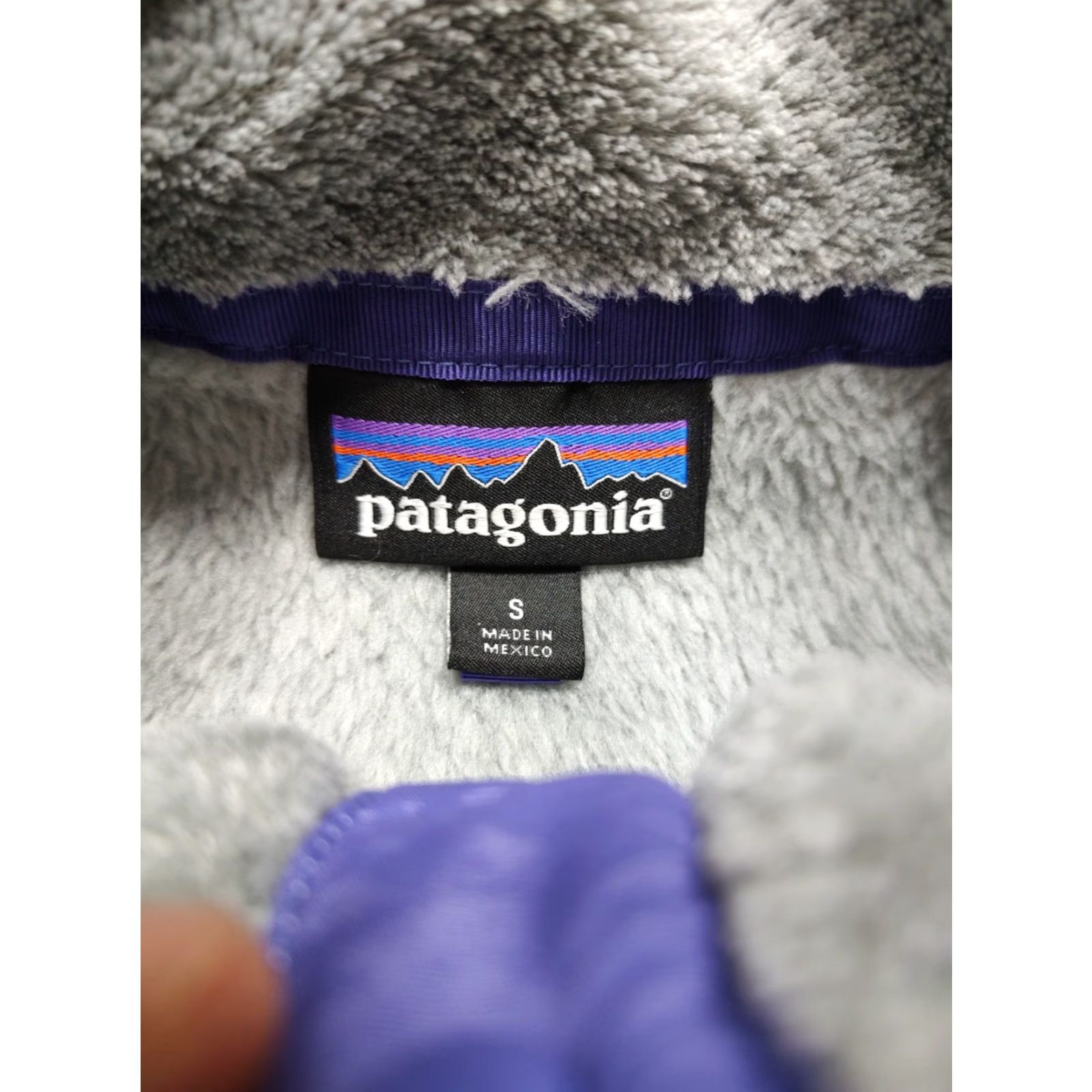 Patagonia Patagonia Sweater Womens Small Snap T Fleece Soft Gray Purple Re-Tool Size S / US 4 / IT 40 - 3 Thumbnail