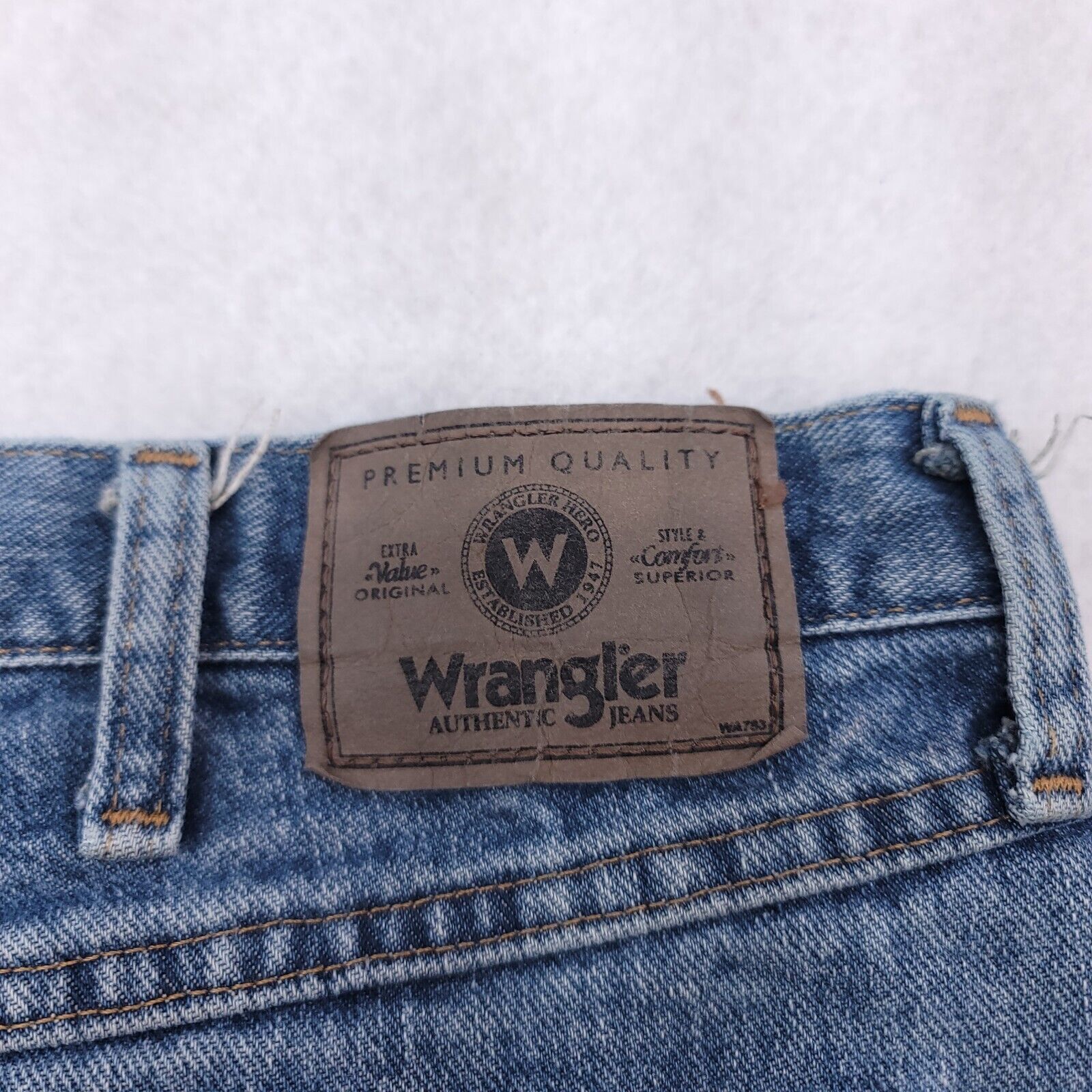 Wrangler Wrangler Casual Button Zip Denim Jeans Mens Size 40x32 Blue Size US 40 / EU 56 - 4 Thumbnail