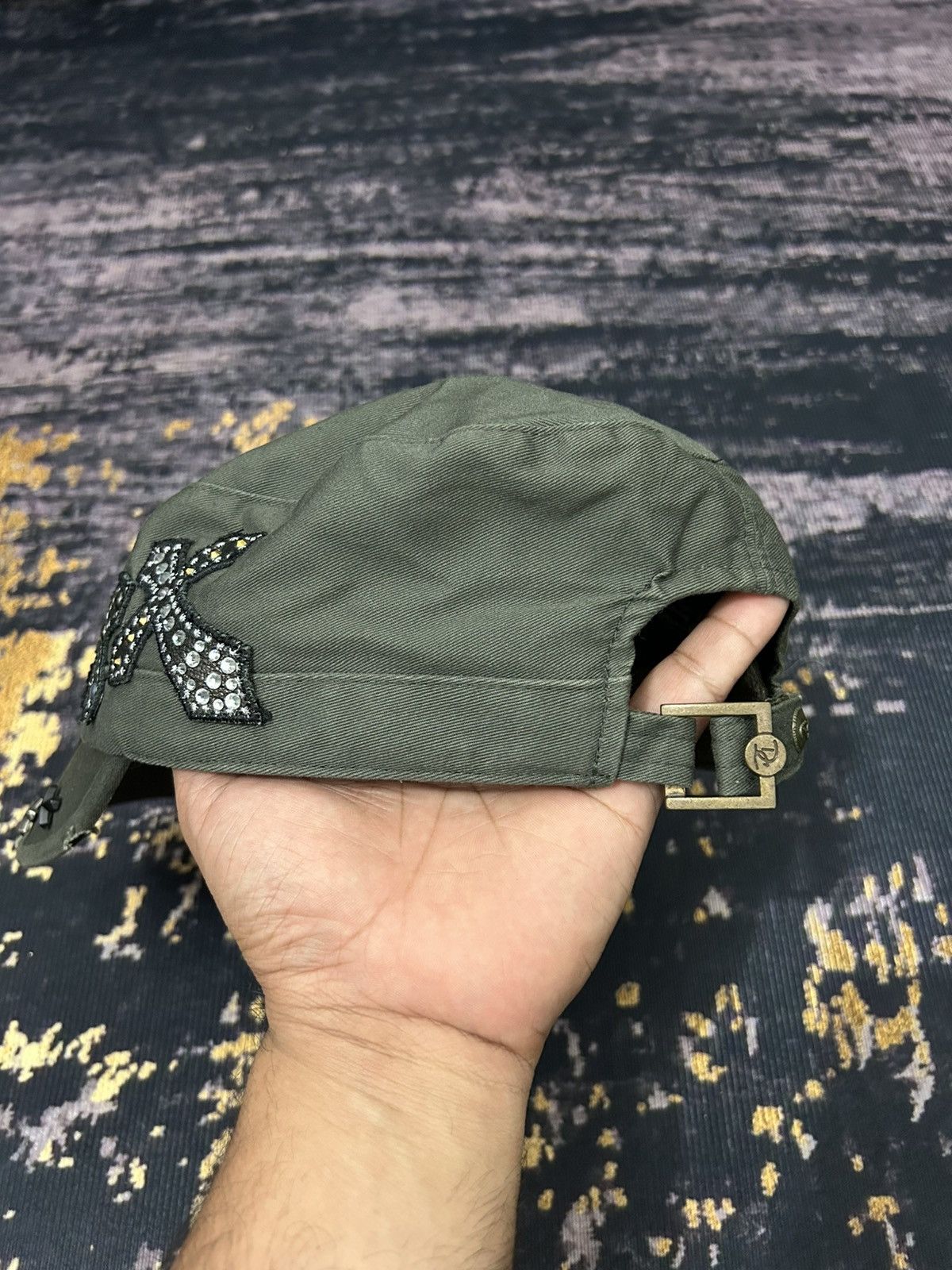 Japanese Brand Dream Control Cross Swarovski Patrol Caps Size ONE SIZE - 7 Thumbnail