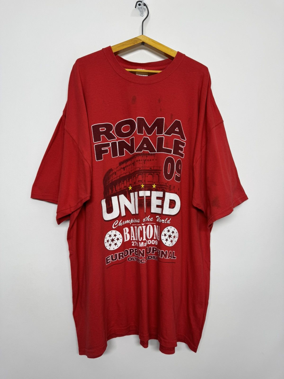 Gildan 2008 Euro Cup Final Roma United Inter Barcelona T Shirt Size US XXL / EU 58 / 5 - 3 Thumbnail