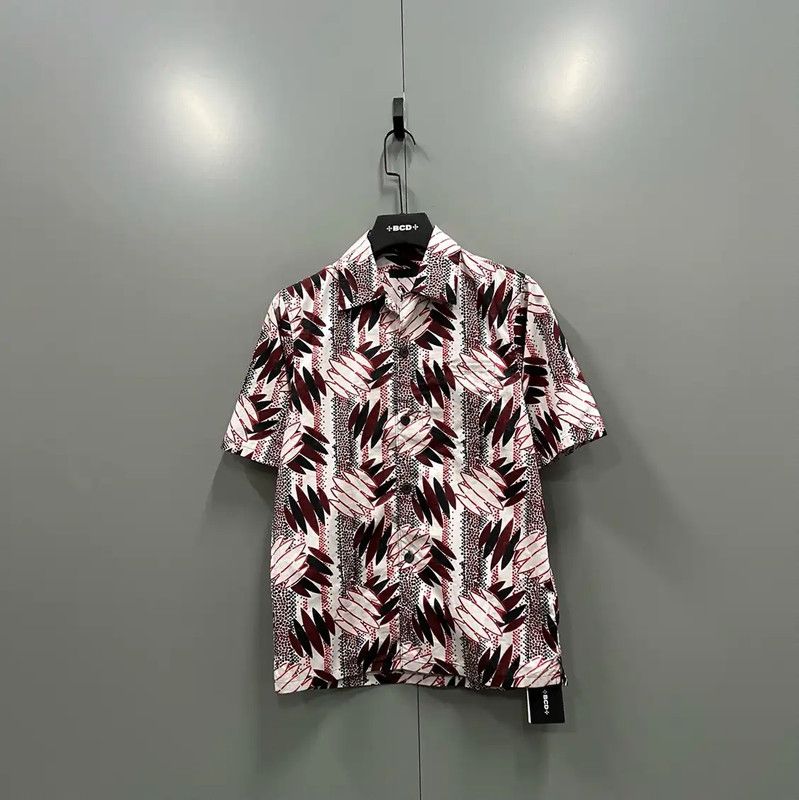 Prada Prada Colorful Cotton Short Sleeve Shirt Size US XS / EU 42 / 0 - 1 Thumbnail