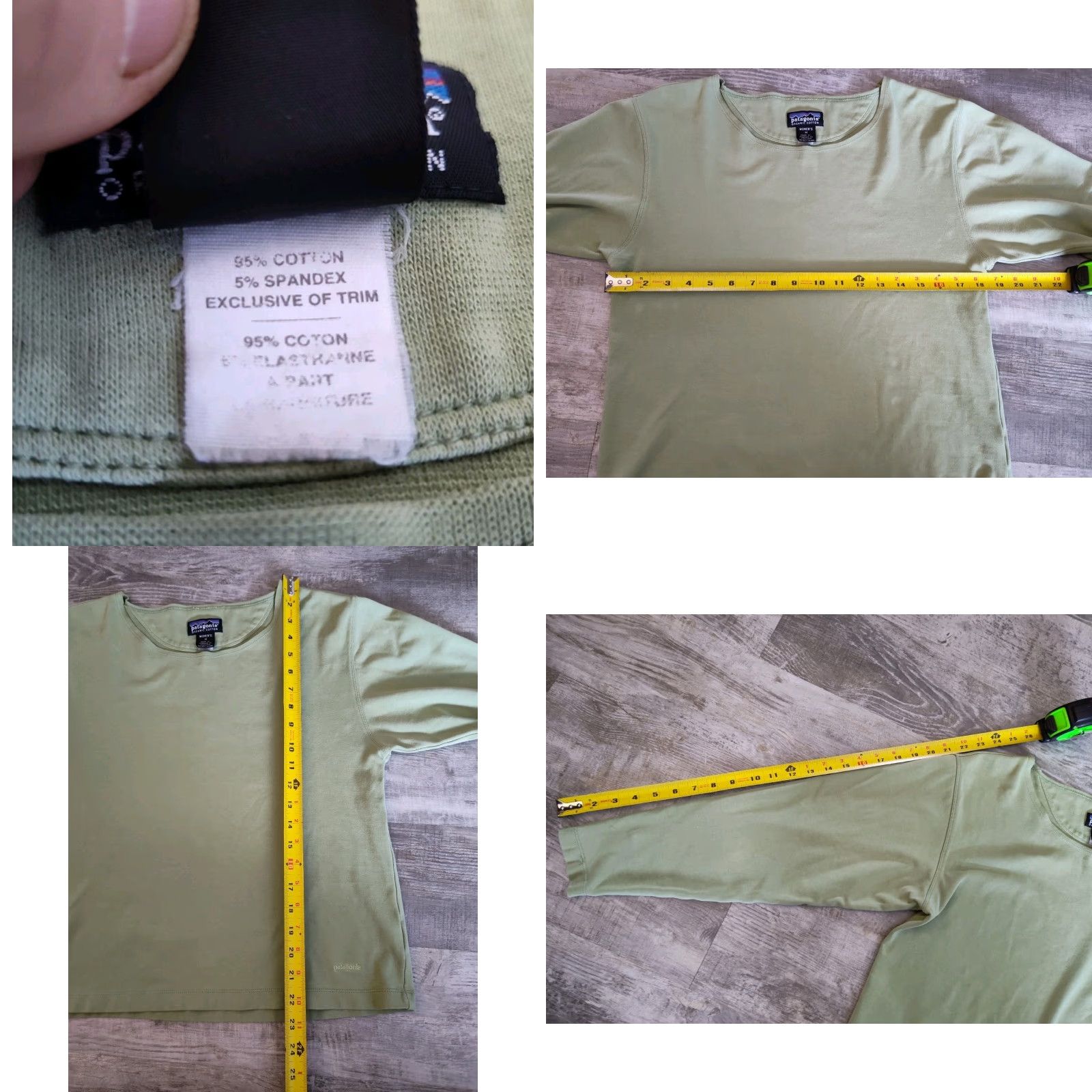 Patagonia VINTAGE Patagonia Women's Long Sleeve Base Layer Shirt Green M Stretch Size M / US 6-8 / IT 42-44 - 8 Thumbnail