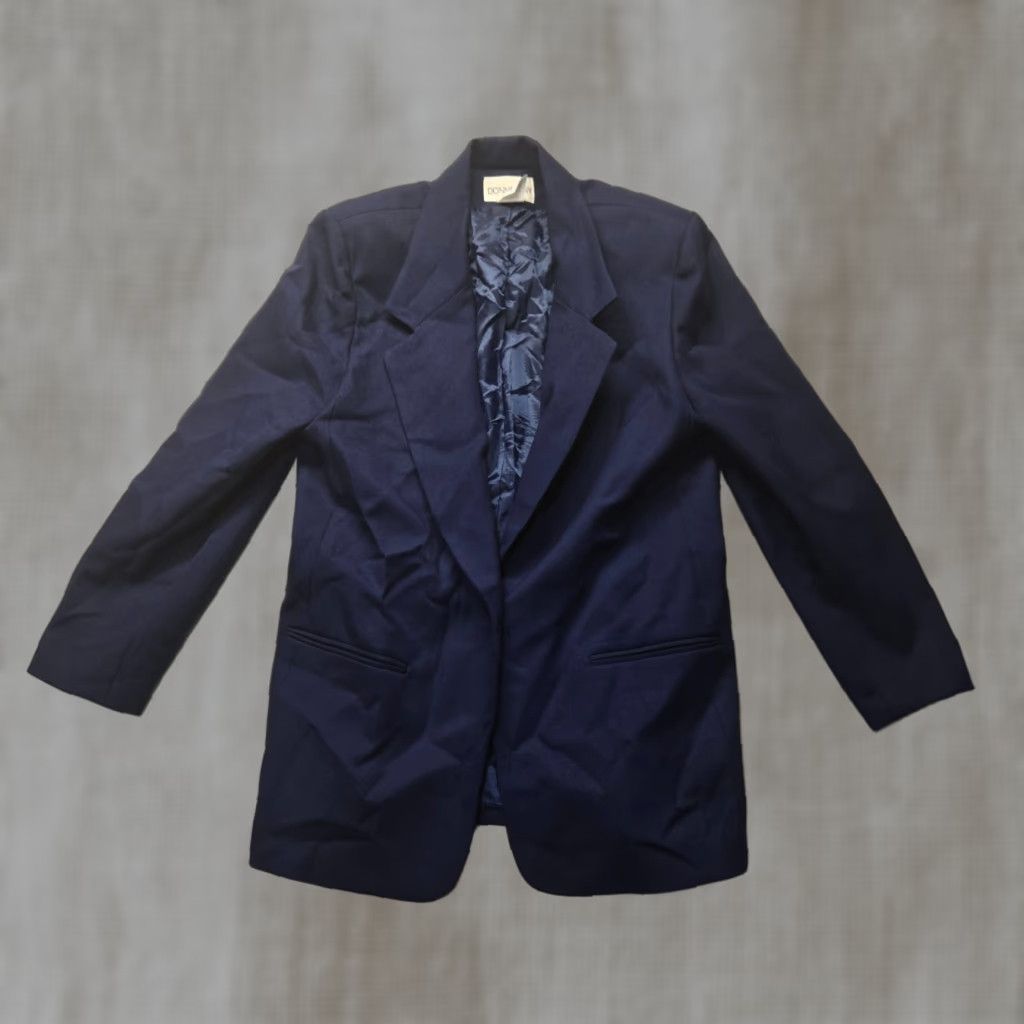 Vintage Donnkenny Classics Jacket Blazer Navy Blue Adult Women's Size 14 Size XL / US 12-14 / IT 48-50 - 1 Thumbnail