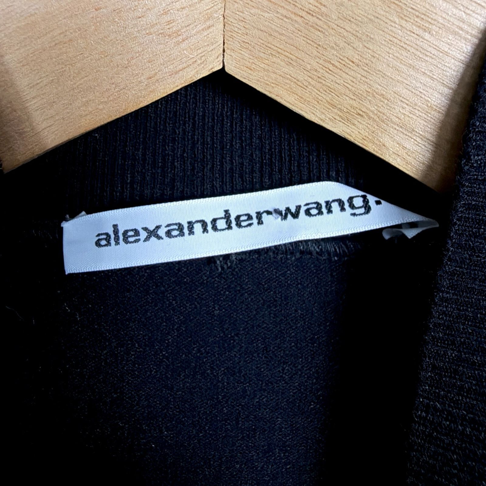Alexander Wang Alexander Wang Women's Medium Black Mock Cropped Black Top Size M / US 6-8 / IT 42-44 - 5 Thumbnail