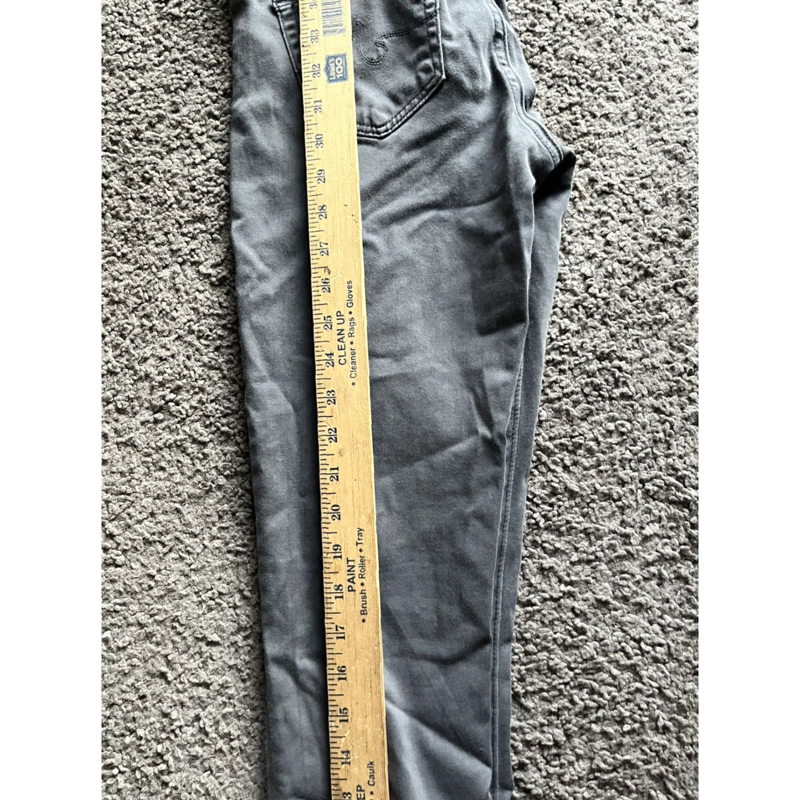 Vintage AG Adriano Goldschmied The Stilt Gray Jean Wash 25R Denim Straight 5-Pocket Cropped Mid Rise Women Jeans Size 42" / US 20 - 8 Thumbnail
