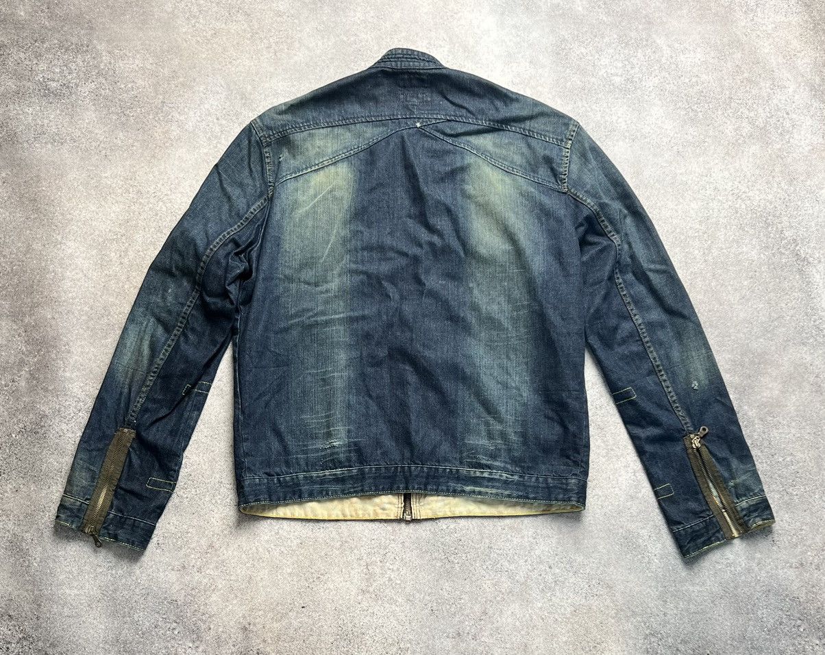 Firetrap vintage denim biker jacket