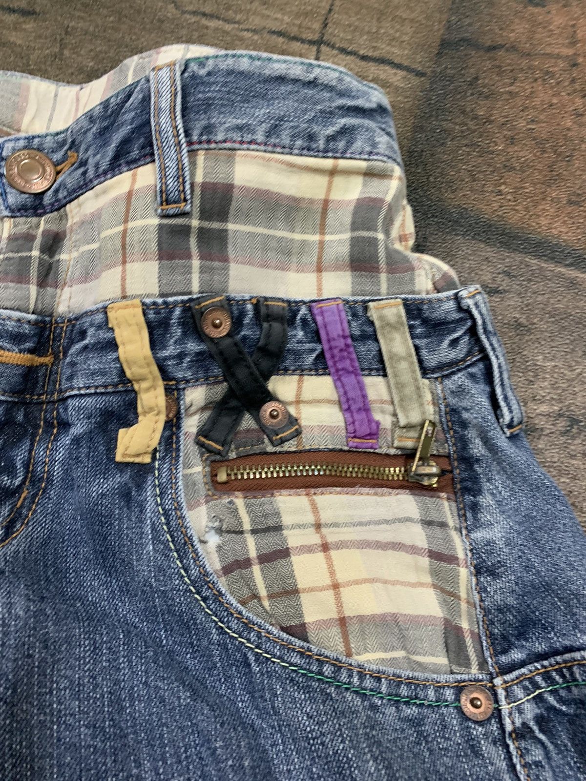 Japanese Brand PUNK DOUBLE WAIST MULTIPOCKET JEANS GOTH OPIUM BONDAGE Size US 29 - 7 Thumbnail