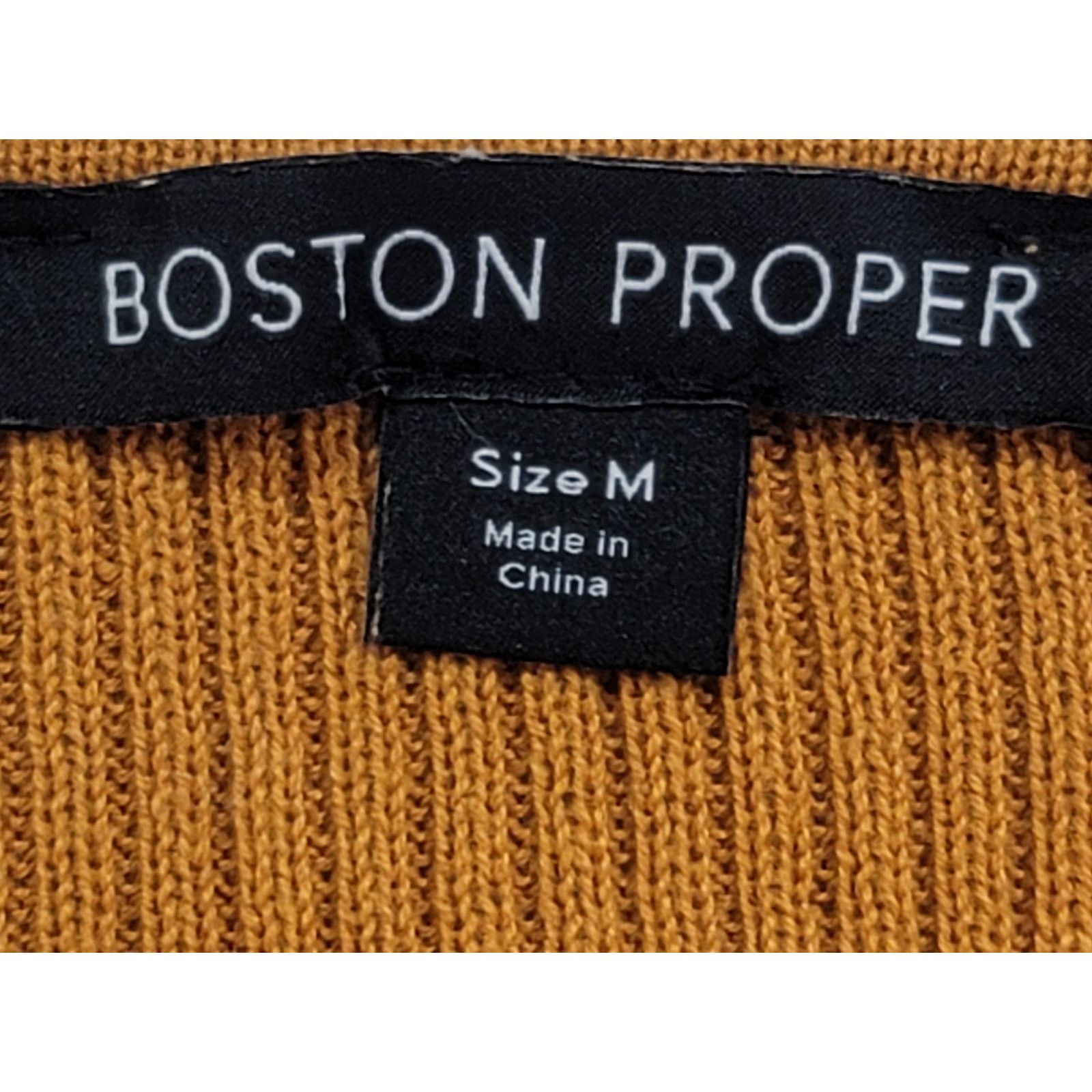 Other Boston Proper Brown Orange Ribbed Long Sleeve Sweater Top M Size M / US 6-8 / IT 42-44 - 4 Thumbnail