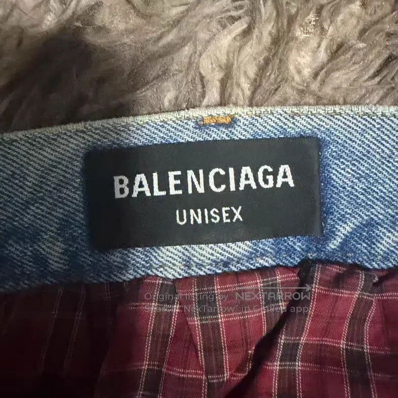 Balenciaga Balenciaga Distressed Fake Two-Piece Red Plaid Lined Rippe Size US 29 - 3 Thumbnail
