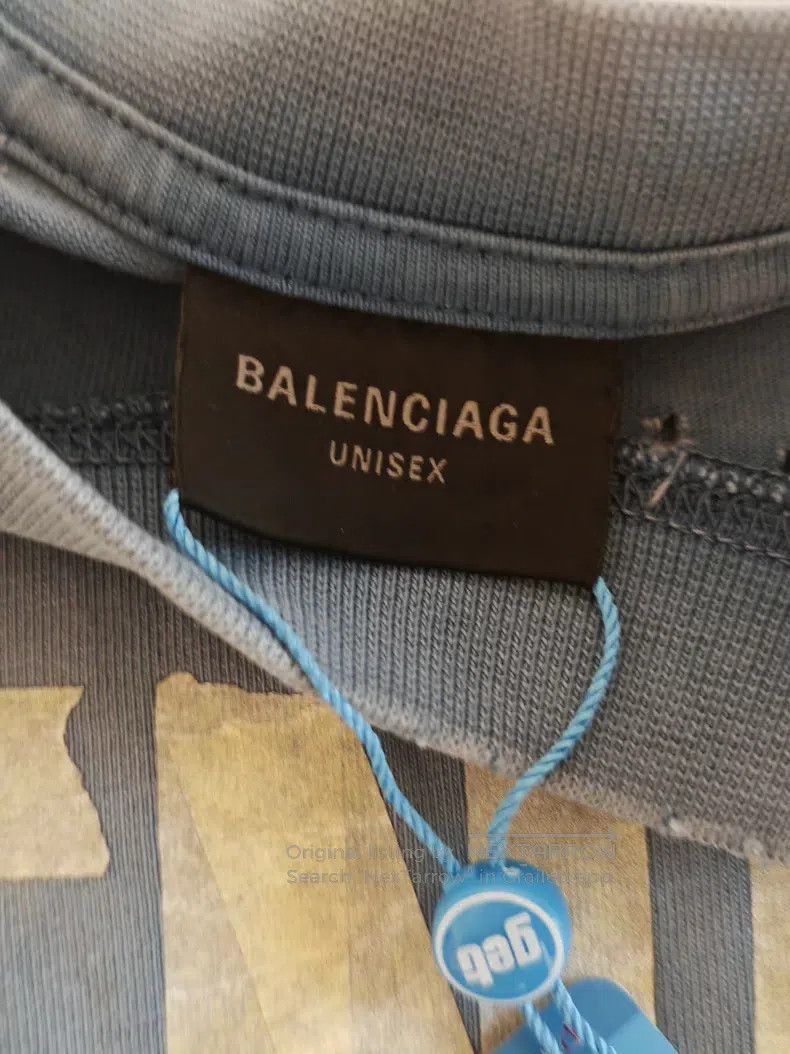 Balenciaga Balenciaga Lettering Printed Pattern Round Neck Short Slee Size US M / EU 48-50 / 2 - 7 Thumbnail