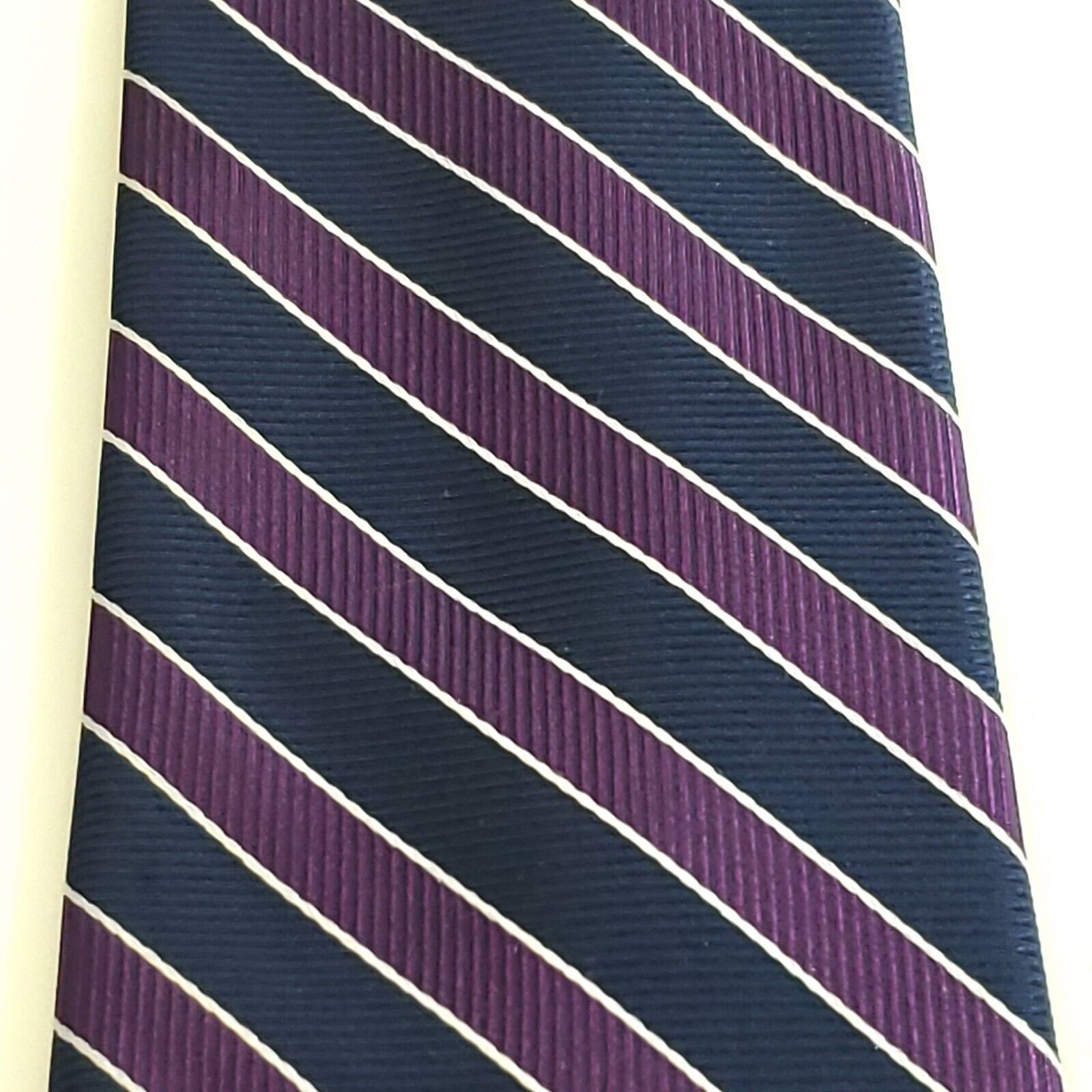 Jos. A. Bank Jos A Bank Traveler Stain Resistant Silk Tie Blue Purple Str Size ONE SIZE - 2 Thumbnail