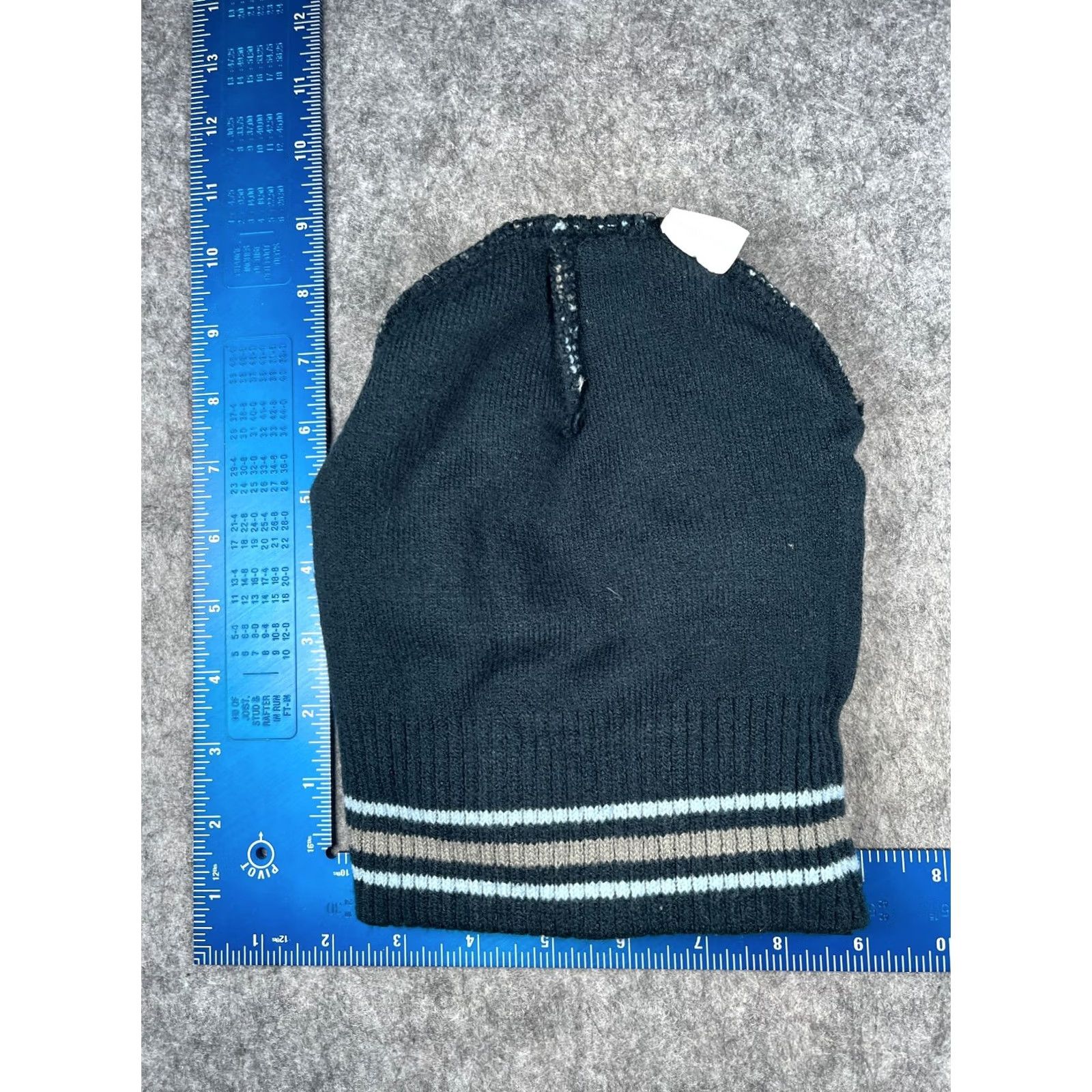 Vintage CF Beanie Beanie Adult One Size Blue White Gray Knit Acrylic Mountain AOP Ski Size ONE SIZE - 6 Thumbnail