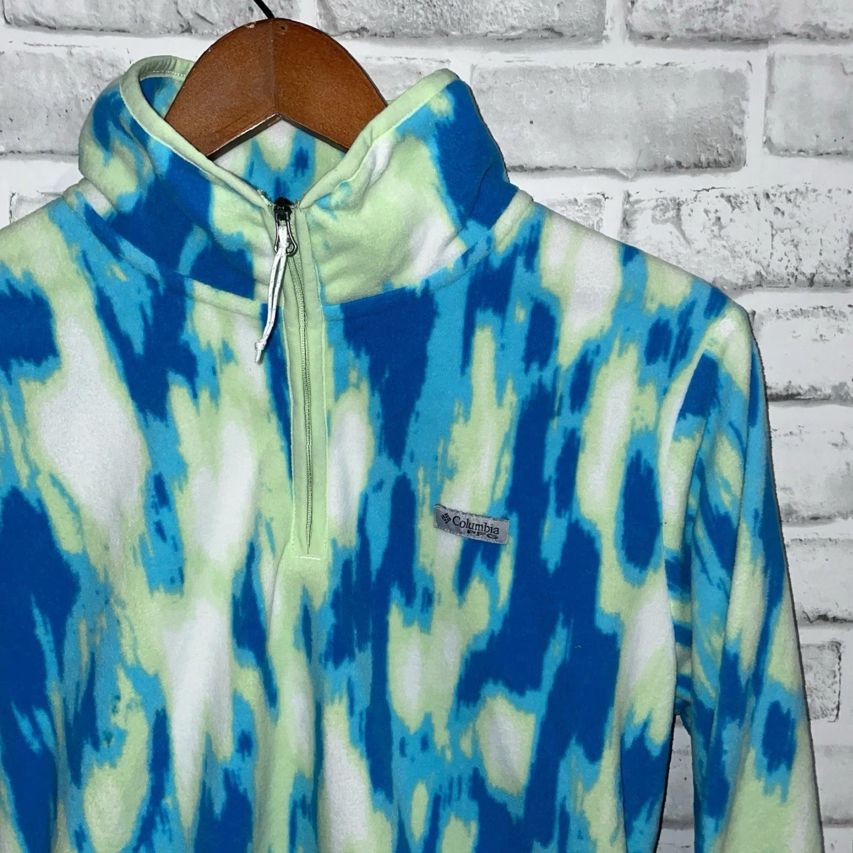 Vintage Columbia Jacket Womens Size M Blue Half-Zip PFG Pullover Polyester Outdoor Basic Further? Size M / US 6-8 / IT 42-44 - 2 Thumbnail