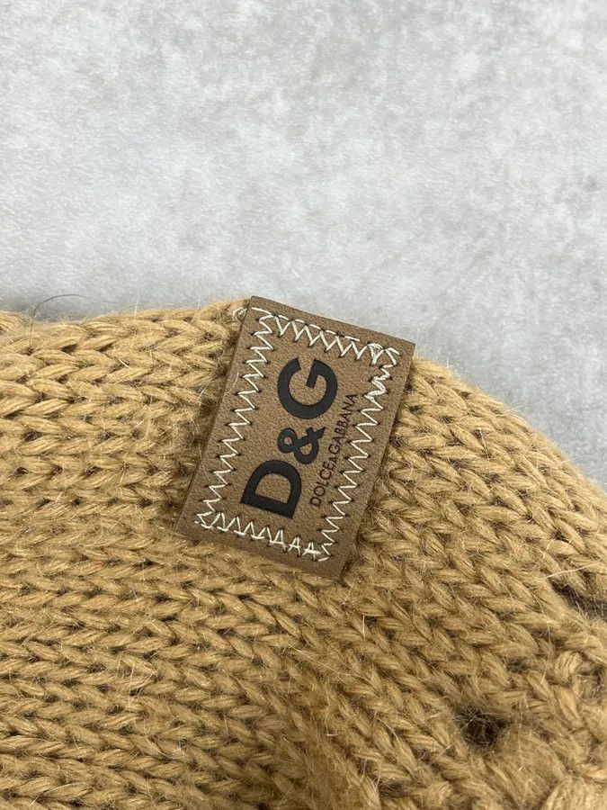 Dolce & Gabbana 2000s Dolce & Gabbana Beige Wool Scarf Size ONE SIZE - 5 Thumbnail