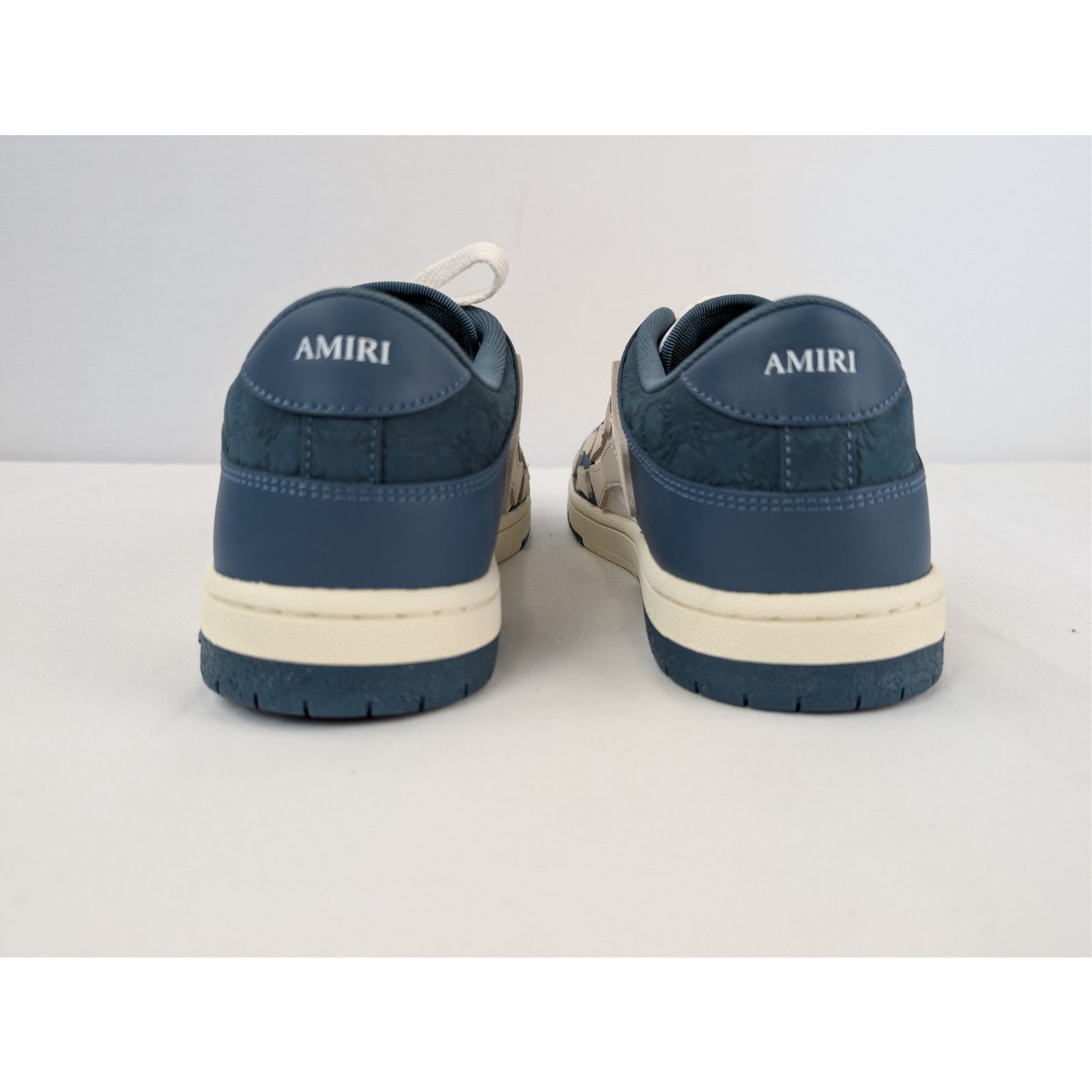 Amiri o1rshd1 Debossed MA Quad Skel Low-Top Sneakers Vintage Blue Size US 11 / EU 44 - 12 Thumbnail