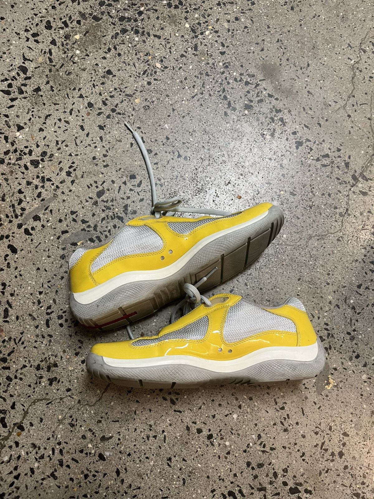 Prada Prada Americas Cup Yellow Patent Leather Size US 6 / EU 39 - 3 Thumbnail
