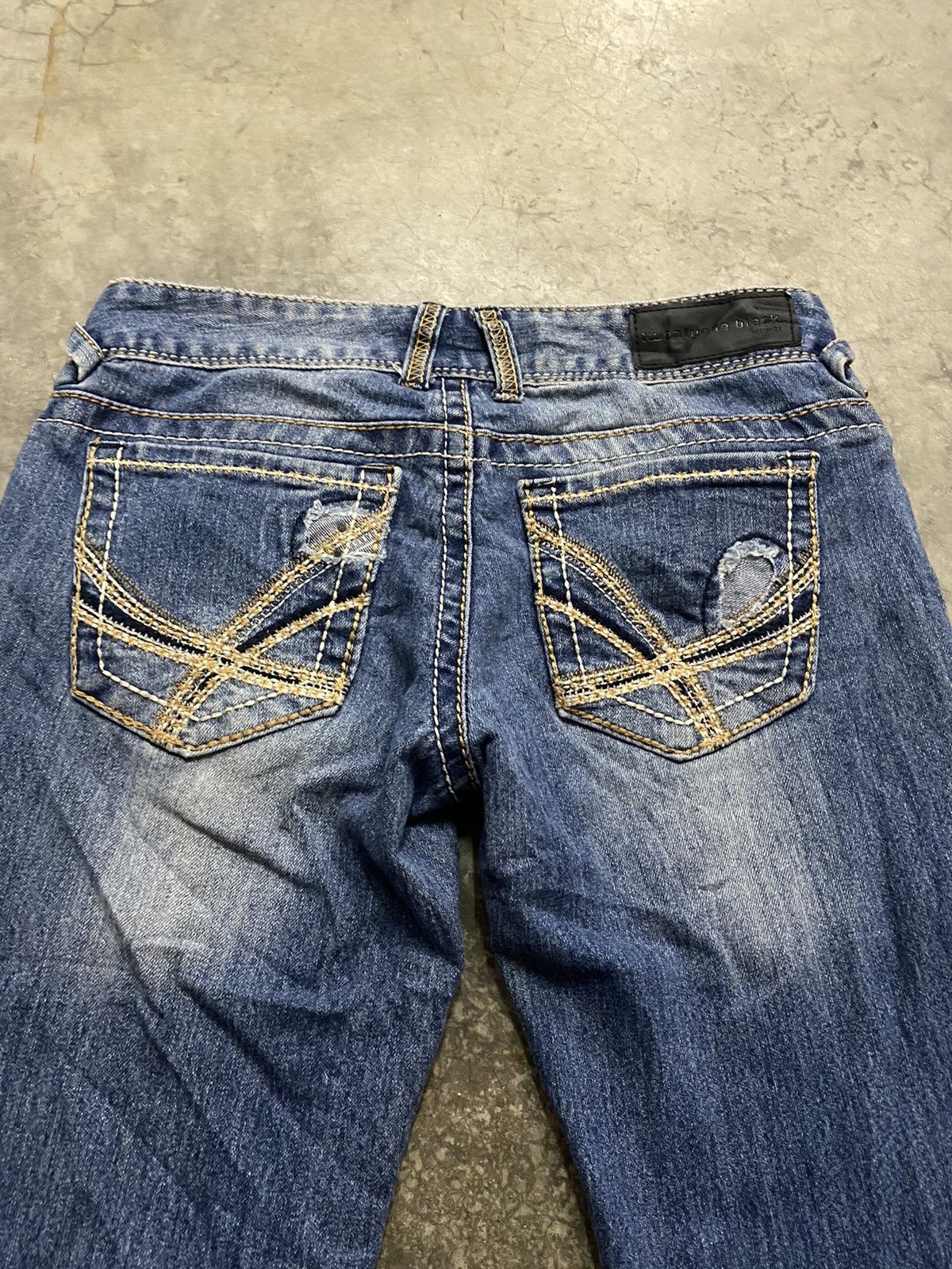 Hysteric Glamour × If Six Was Nine × Japanese Brand Flare Jeans Twentyone Blue Wash Stretch Jeans Size 27" / US 4 / IT 40 - 11 Thumbnail