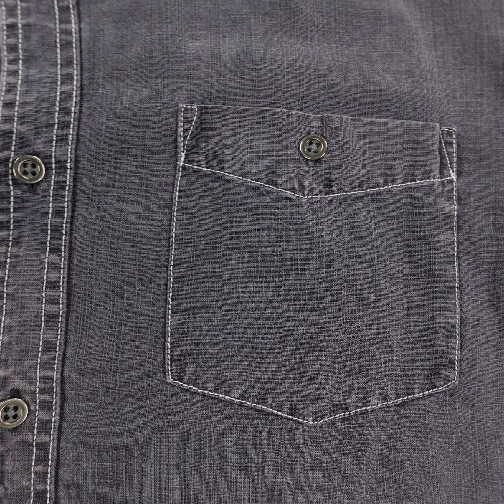 Carbon2Cobalt Carbon2Cobalt Button-Up Shirt Mens Large Gray Long Sleeve Tencel Linen Blend Casual Workwear Size US L / EU 52-54 / 3 - 3 Thumbnail