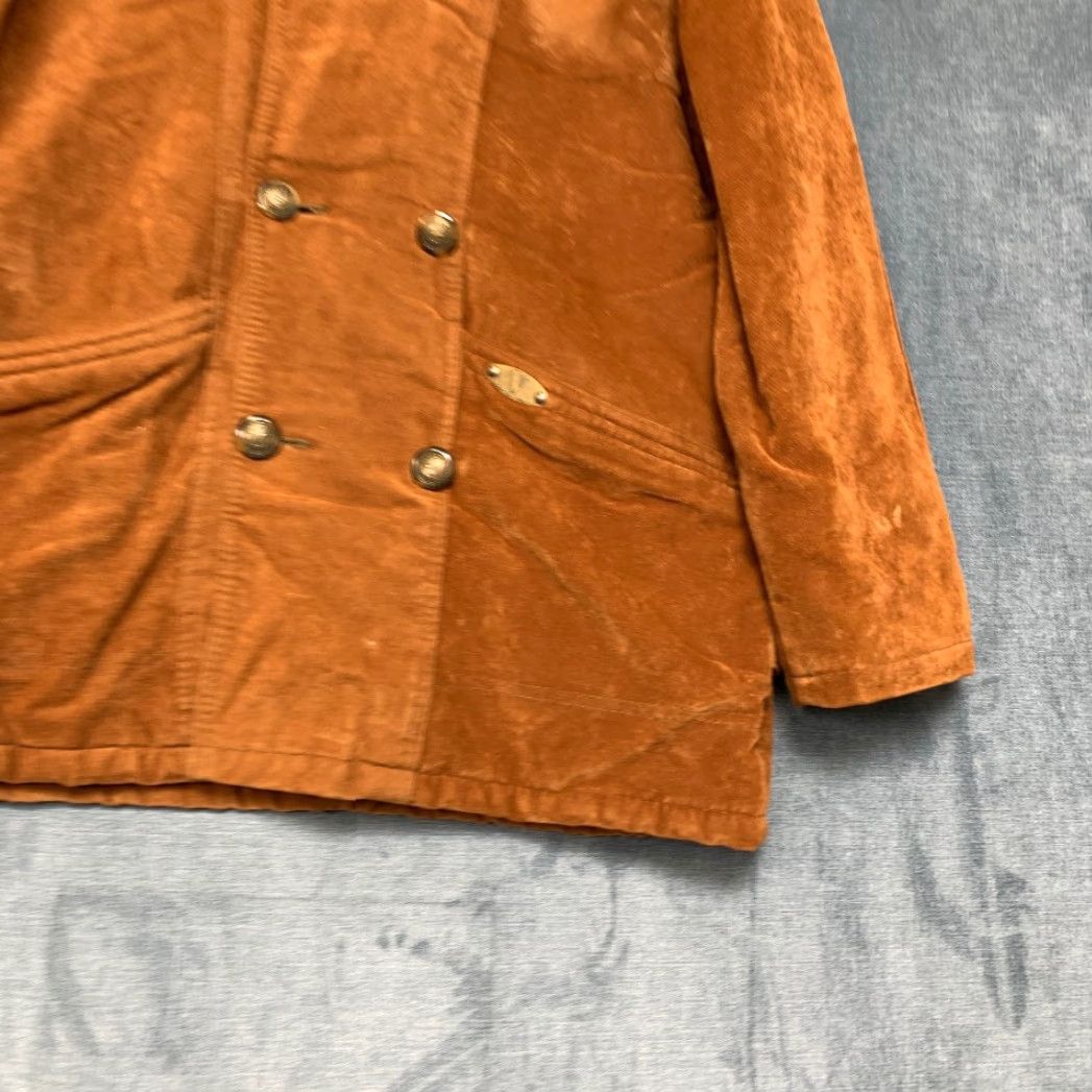 Doublet VINTAGE Full Stop Pea Coat Mens M Brown Shearling Lined Double Breasted Coat Size US M / EU 48-50 / 2 - 2 Thumbnail