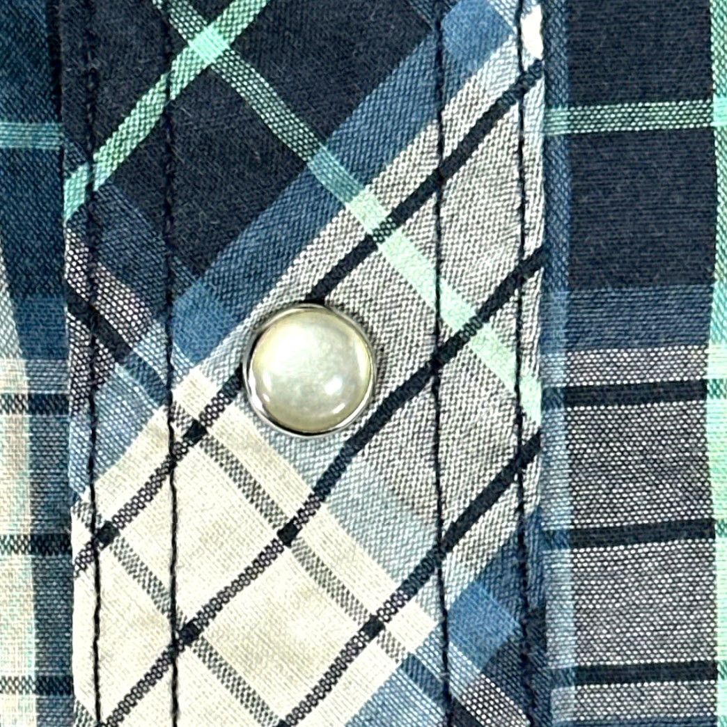 Vintage VINTAGE Rustler Western Shirt XL ADULT Blue Plaid Long Sleeve 90s Cowboy Snap Button-Up Size US XL / EU 56 / 4 - 5 Thumbnail