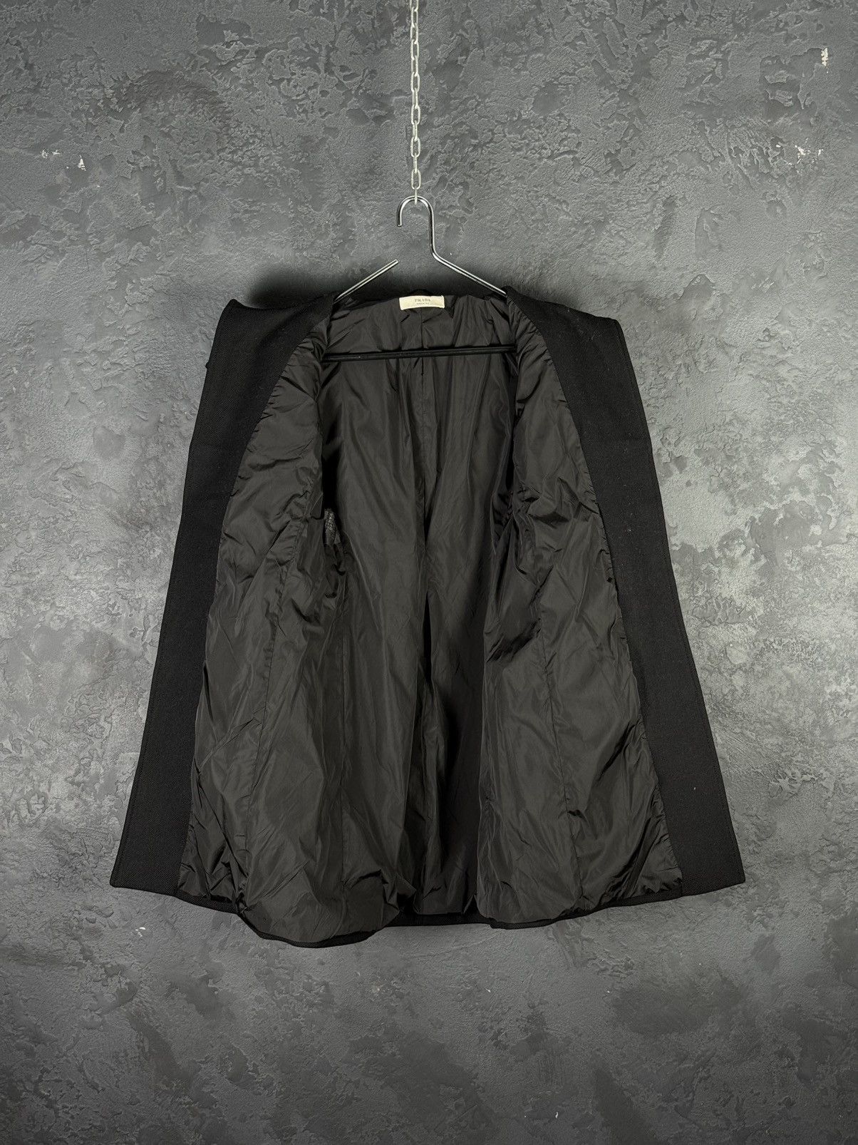 Prada 2000s Prada Women’s Black Buckled Wool Long Duffle Coat Size S / US 4 / IT 40 - 12 Thumbnail