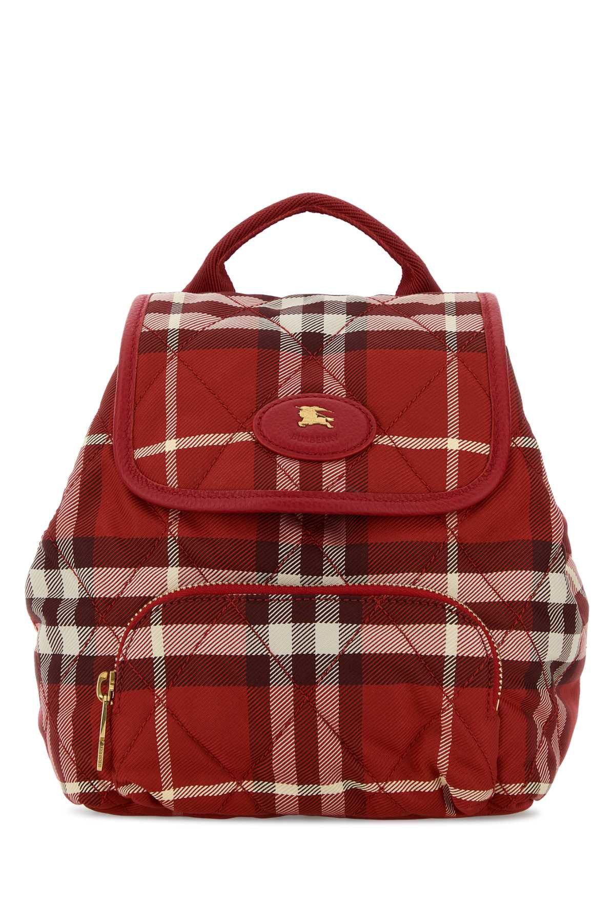 Burberry Embroidered Canvas Backpack Size ONE SIZE - 1 Thumbnail