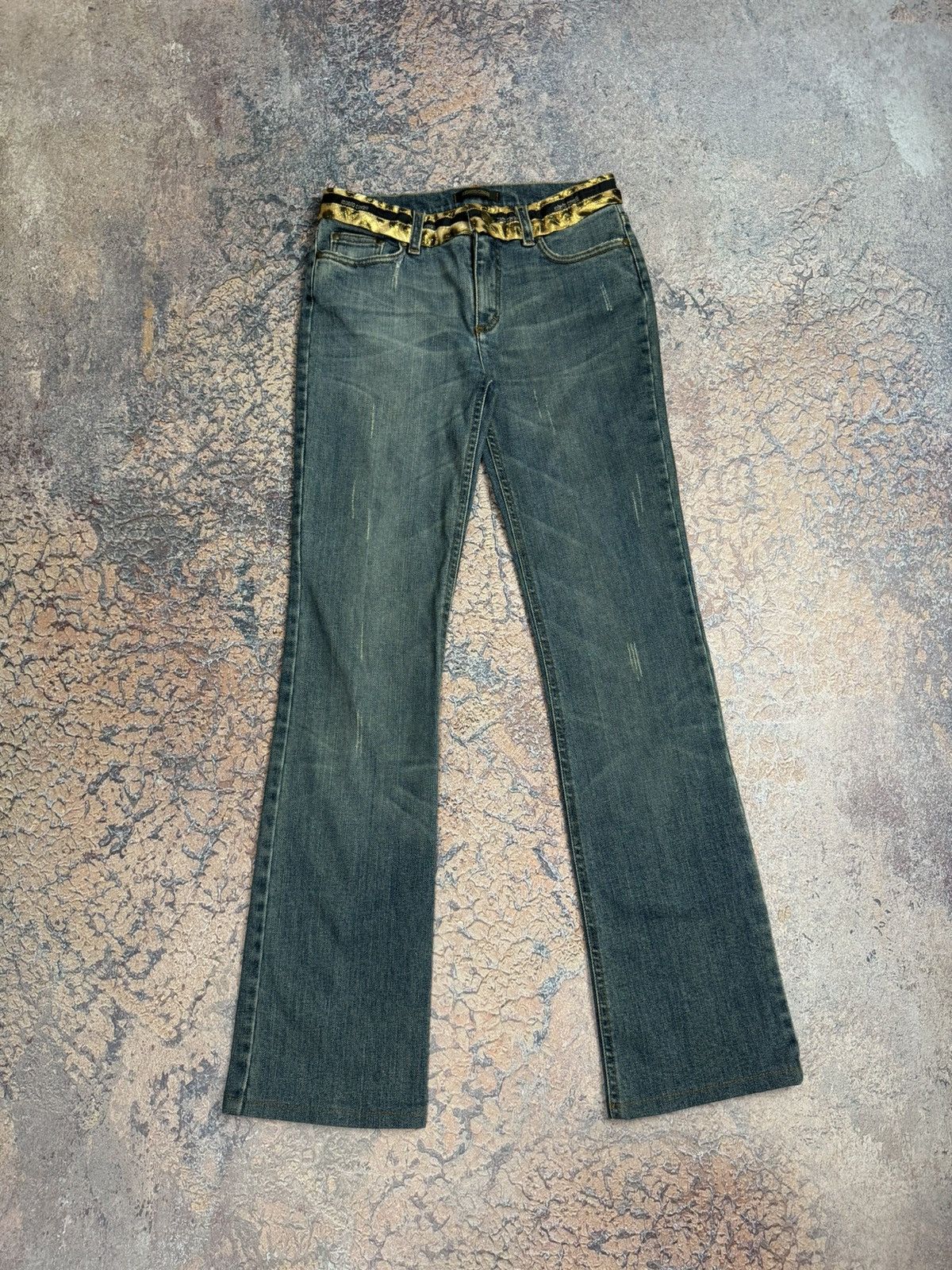 Roberto Cavalli Roberto Cavalli Straight Fit Denim Low Rise Jeans Y2K Size 27" / US 4 / IT 40 - 8 Thumbnail