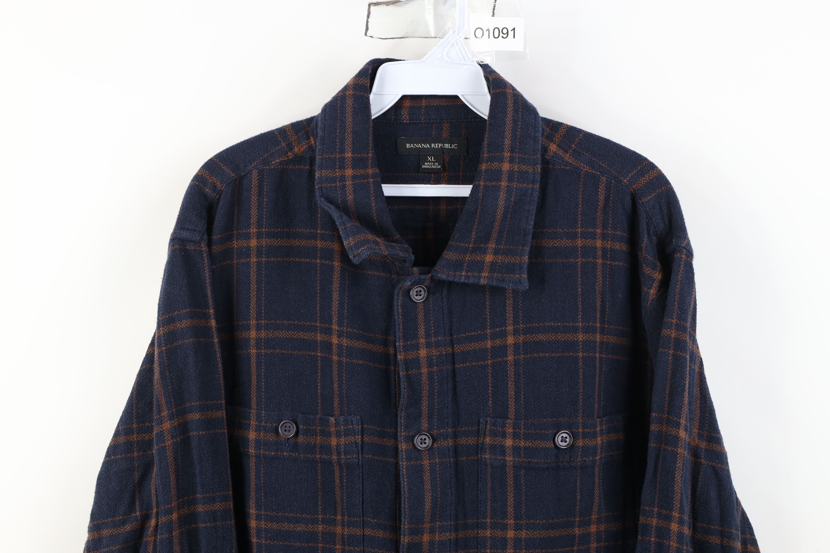 Banana Republic Banana Republic Pocket Flannel Collared Button Shirt Plaid Size US XL / EU 56 / 4 - 2 Thumbnail