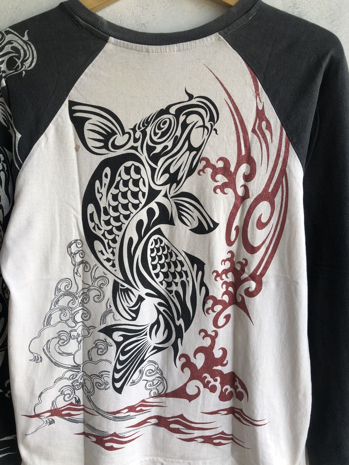 If Six Was Nine Japan Gothic Poem LongSleeve Sukajan Style Size US L / EU 52-54 / 3 - 6 Thumbnail