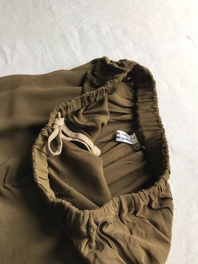 Comme des Garcons Comme Des Garcons size S Green silk modeling pants with pi Size 23" - 6 Thumbnail