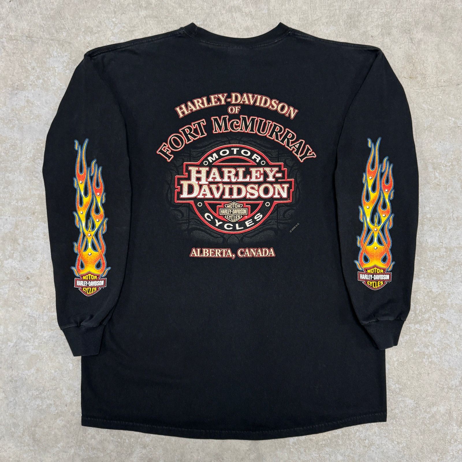 Harley Davidson Vintage Harley Davidson Flame Longsleeve Size US XL / EU 56 / 4 - 2 Thumbnail